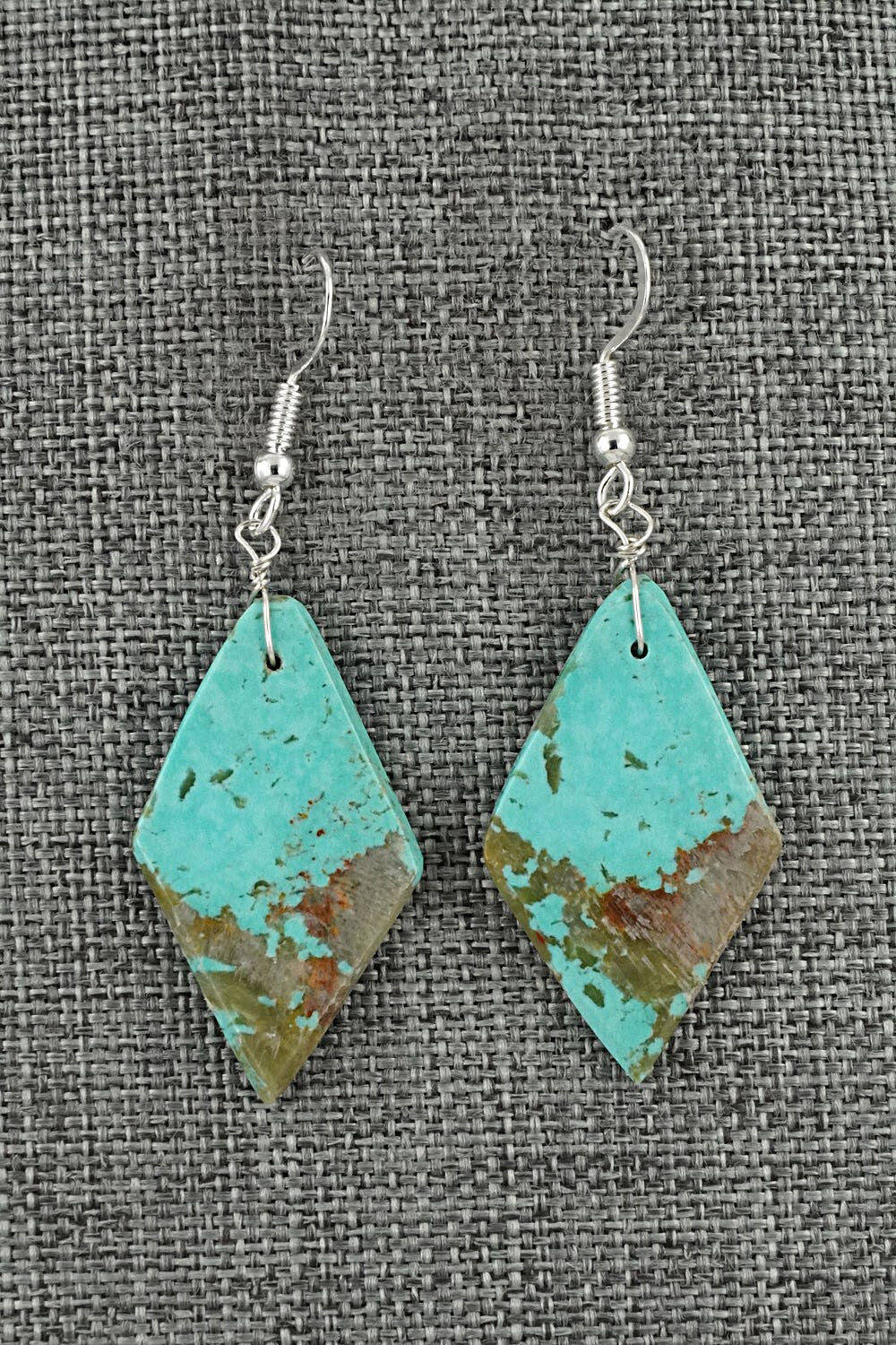 Turquoise & Sterling Silver Earrings - Louise Pete