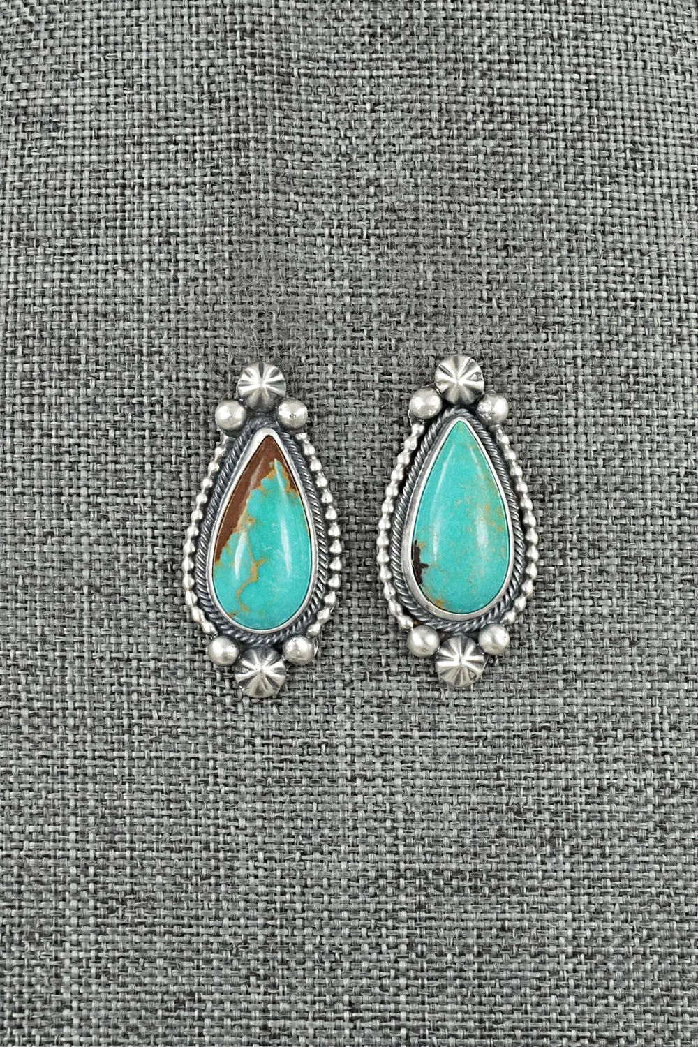Turquoise & Sterling Silver Earrings - Darrin Livingston