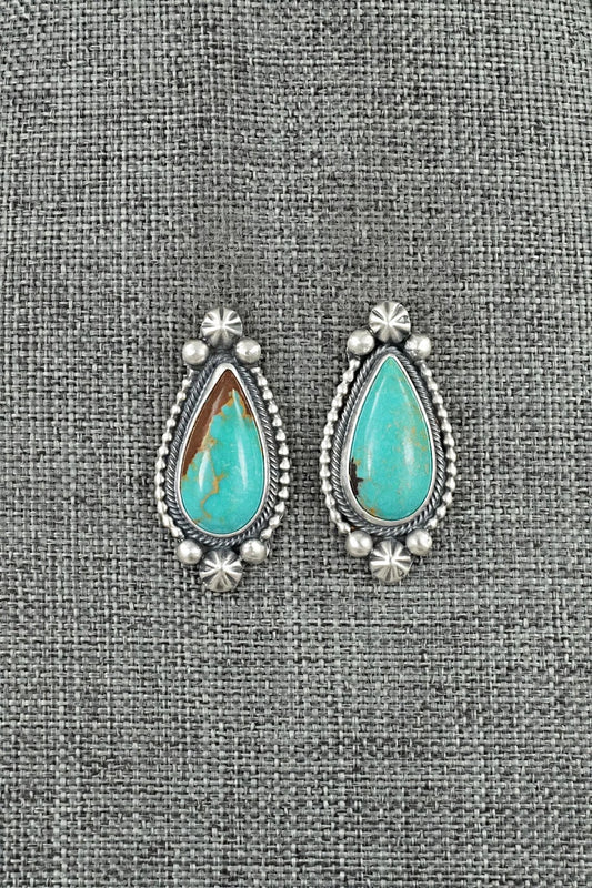 Turquoise & Sterling Silver Earrings - Darrin Livingston