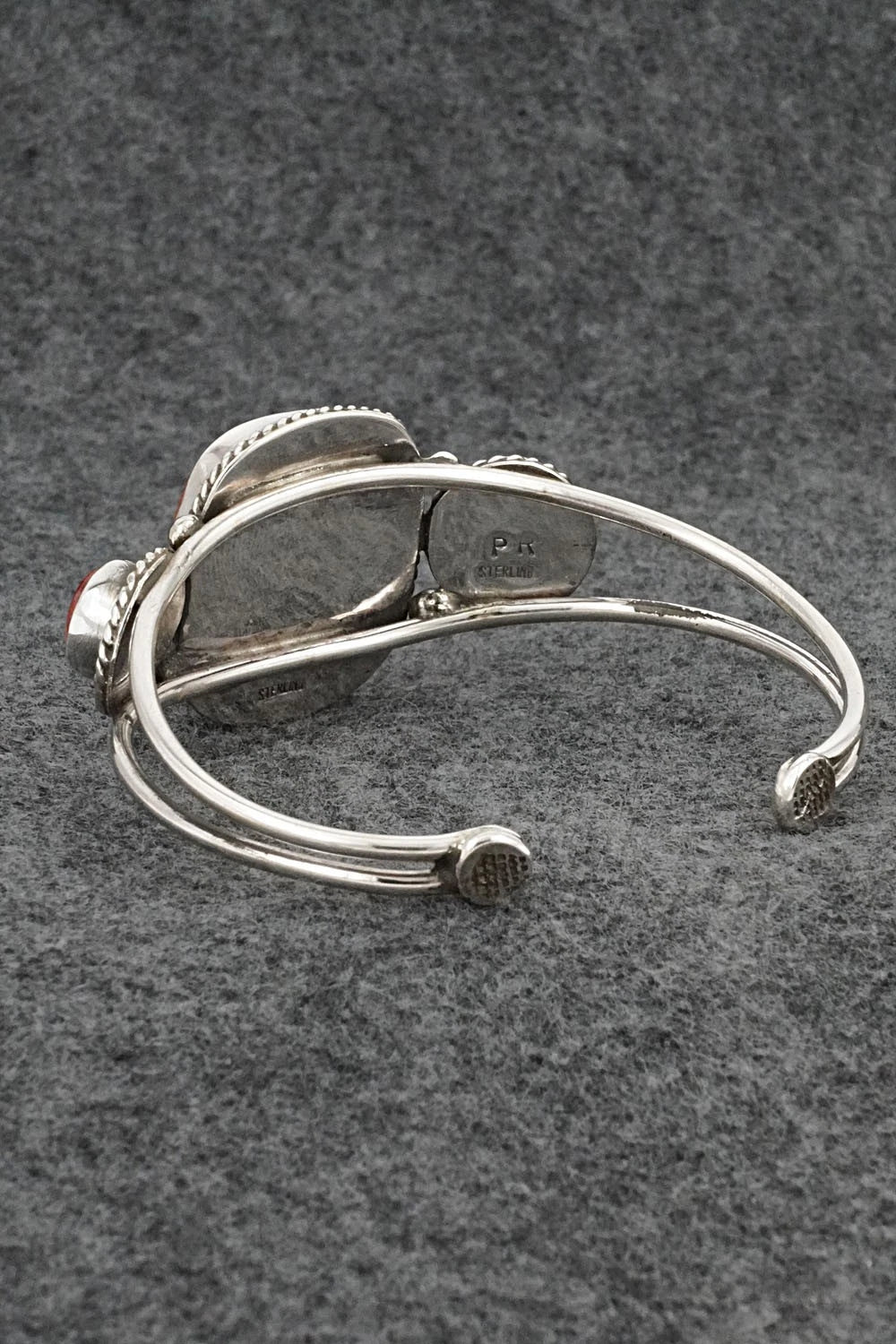Spiny Oyster & Sterling Silver Bracelet - Priscilla Reeder