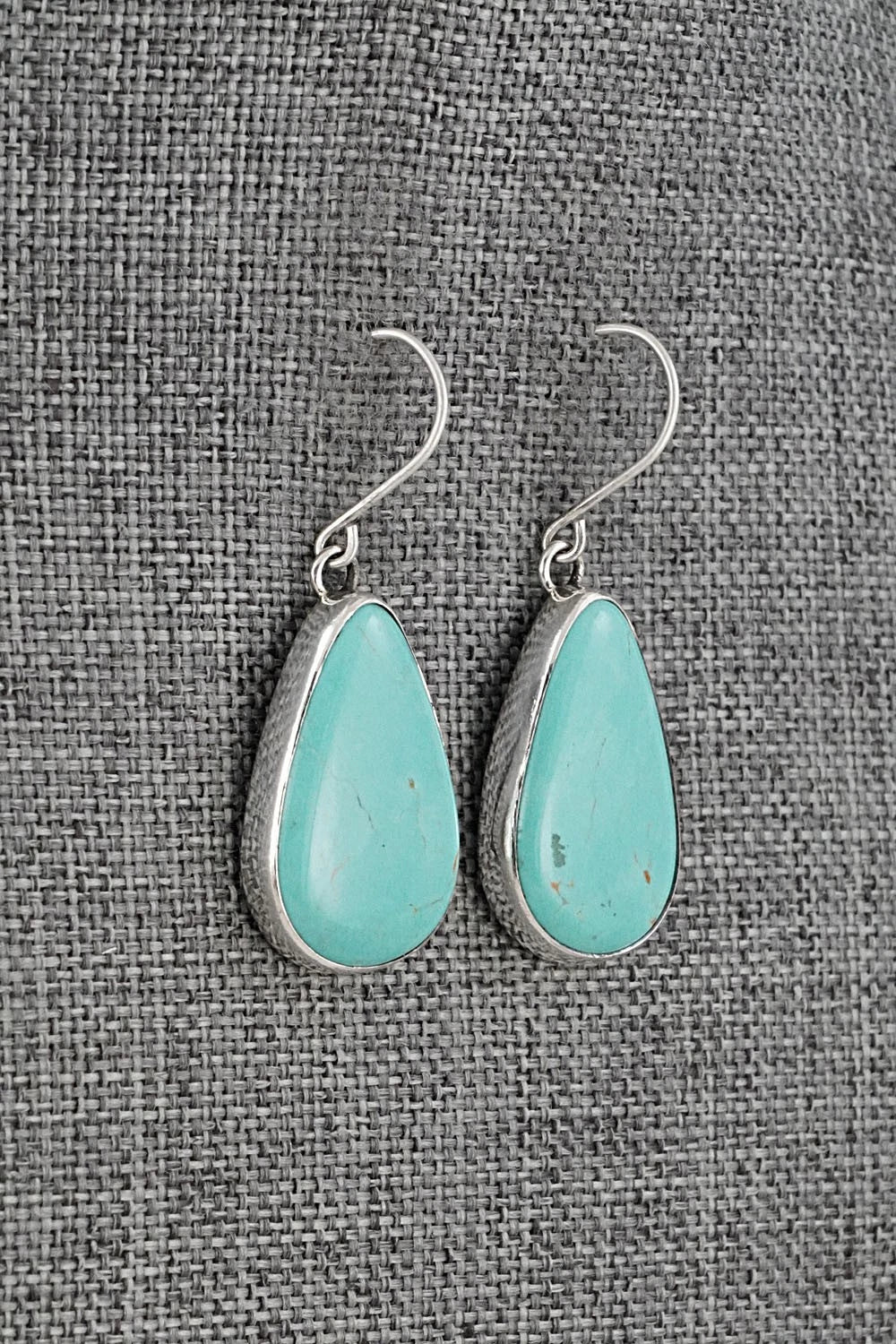 Turquoise & Sterling Silver Earrings - Eugene Gruber
