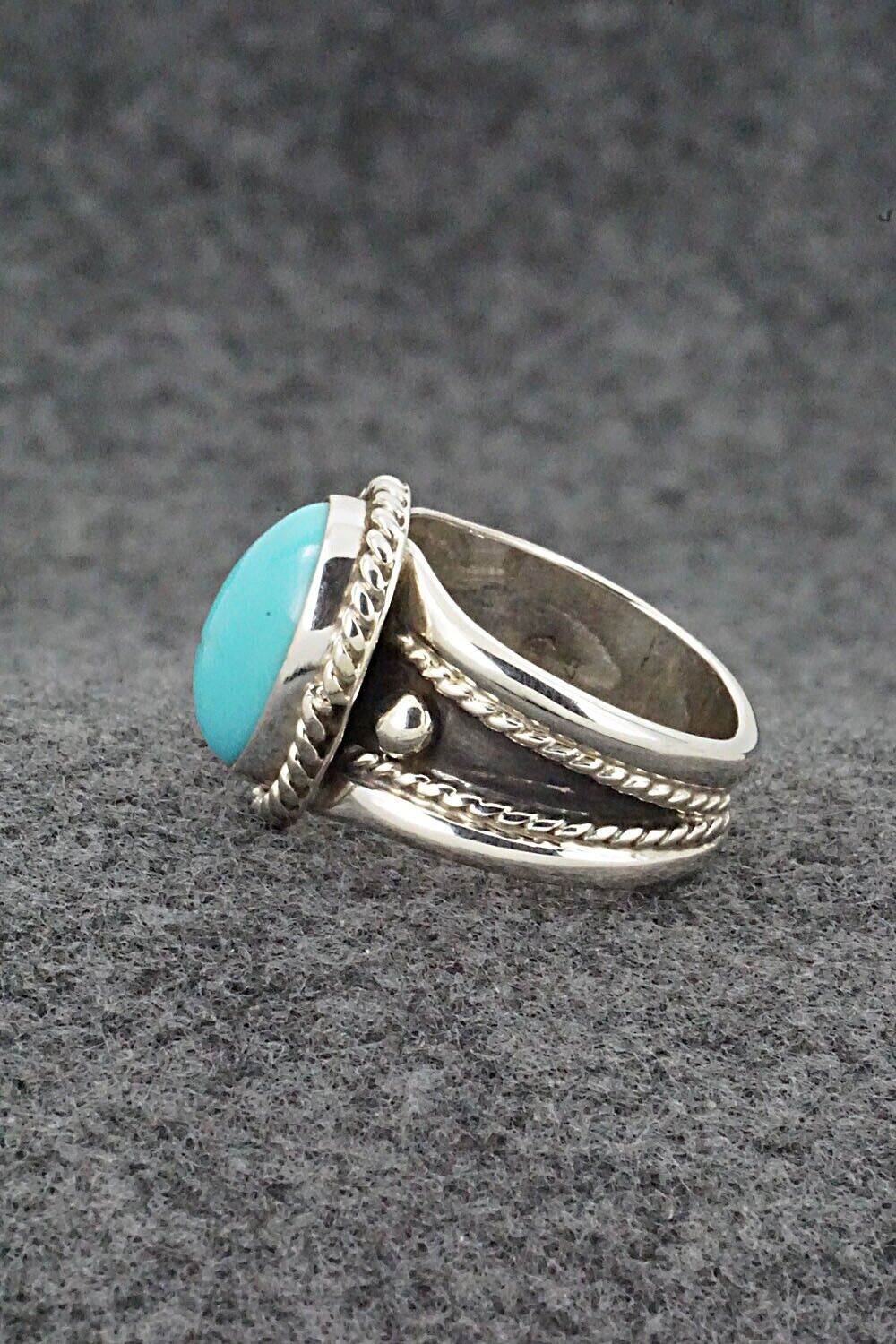 Turquoise & Sterling Silver Ring - Thomas Yazzie - Size 7