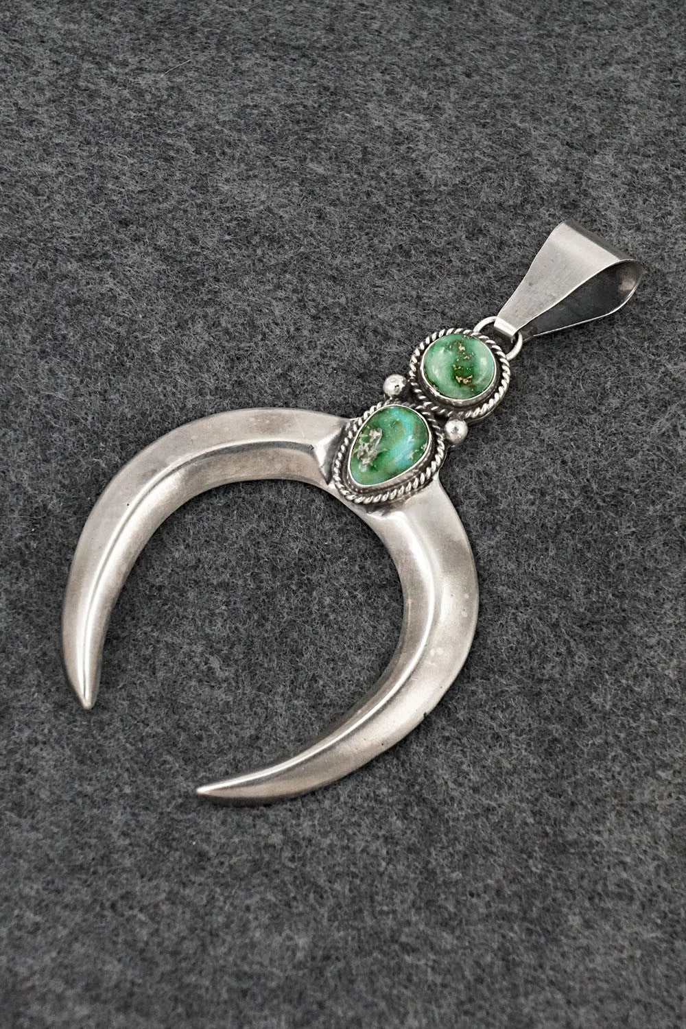 Turquoise & Sterling Silver Pendant - Eugene Gruber