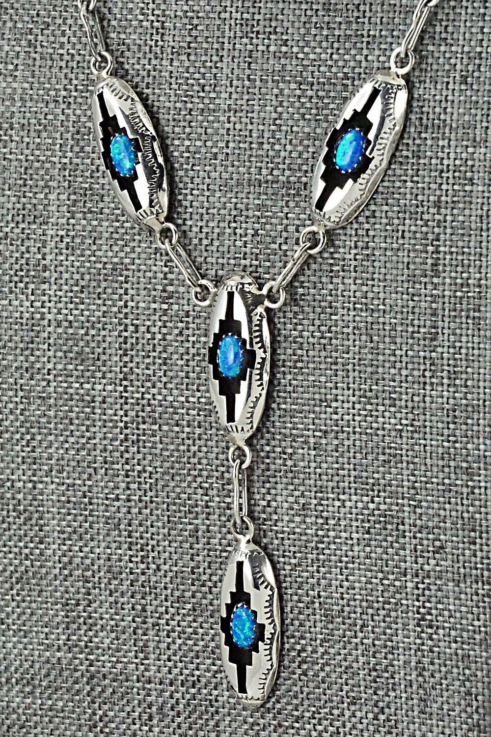 Opalite & Sterling Silver Necklace and Earrings Set - Felix Perry