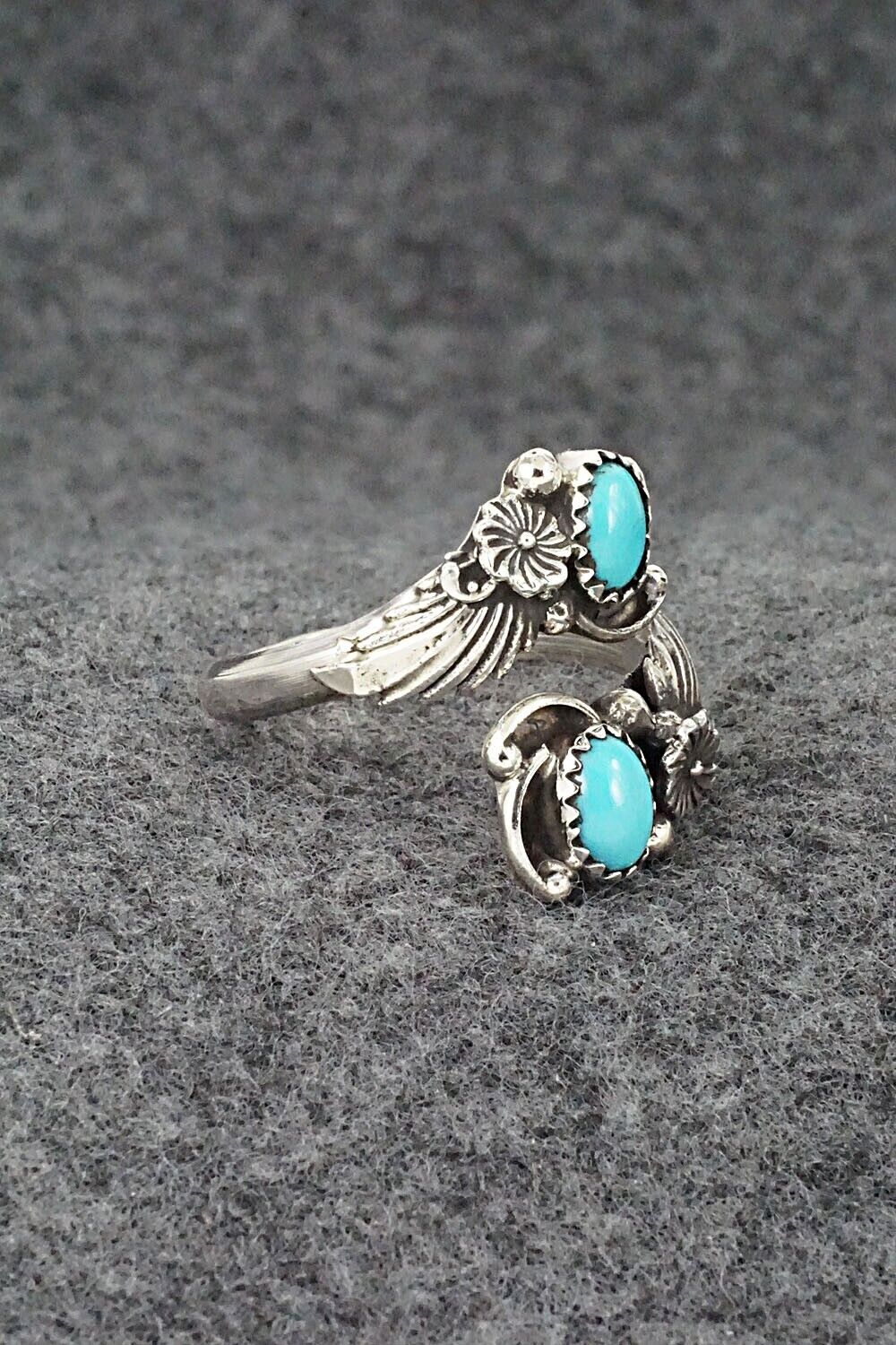 Turquoise & Sterling Silver Ring - Etta Belin - Size 11