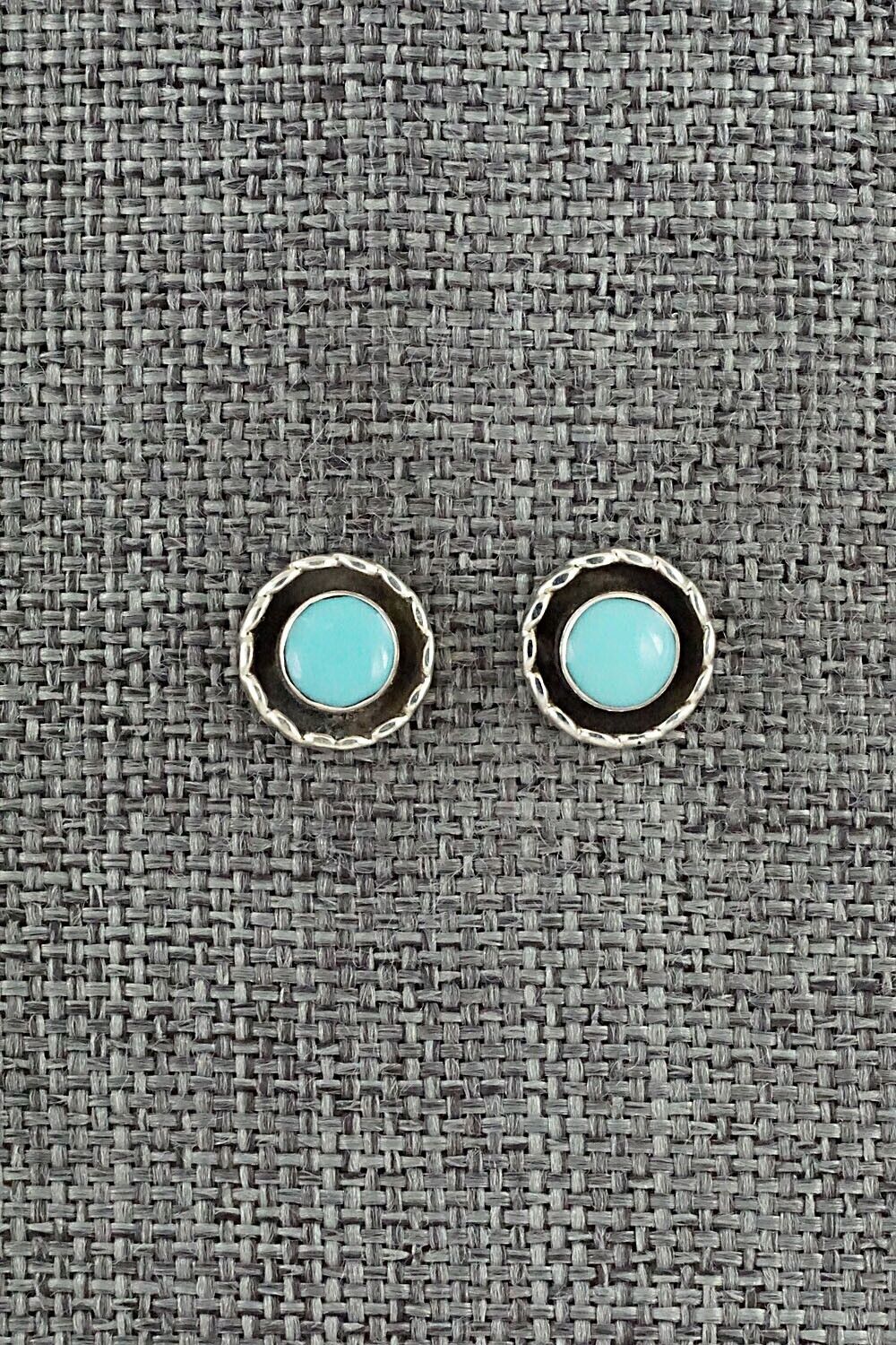 Turquoise & Sterling Silver Earrings - Carina Leekity