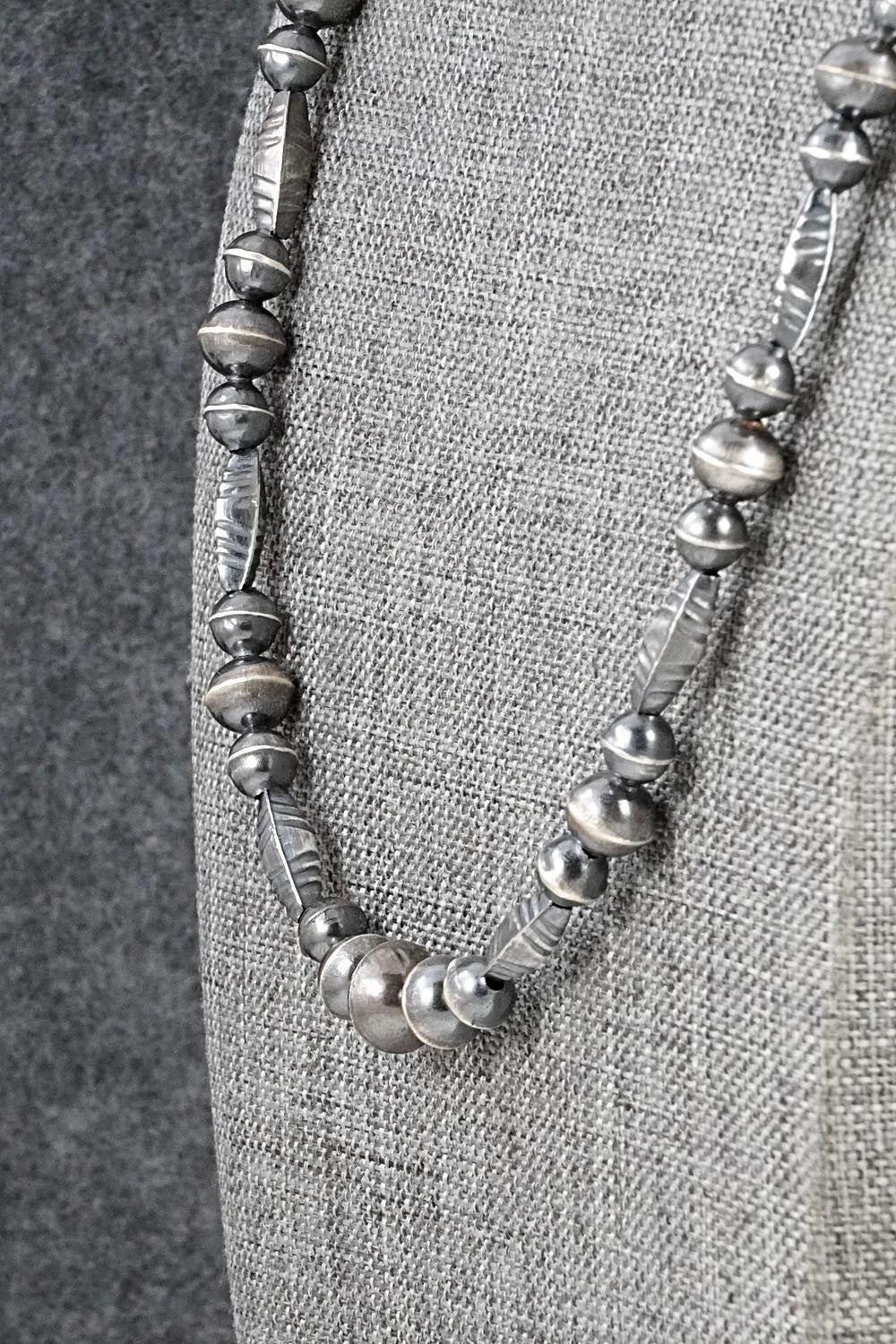 Sterling Silver Navajo Pearl Necklace 20" - Vintage