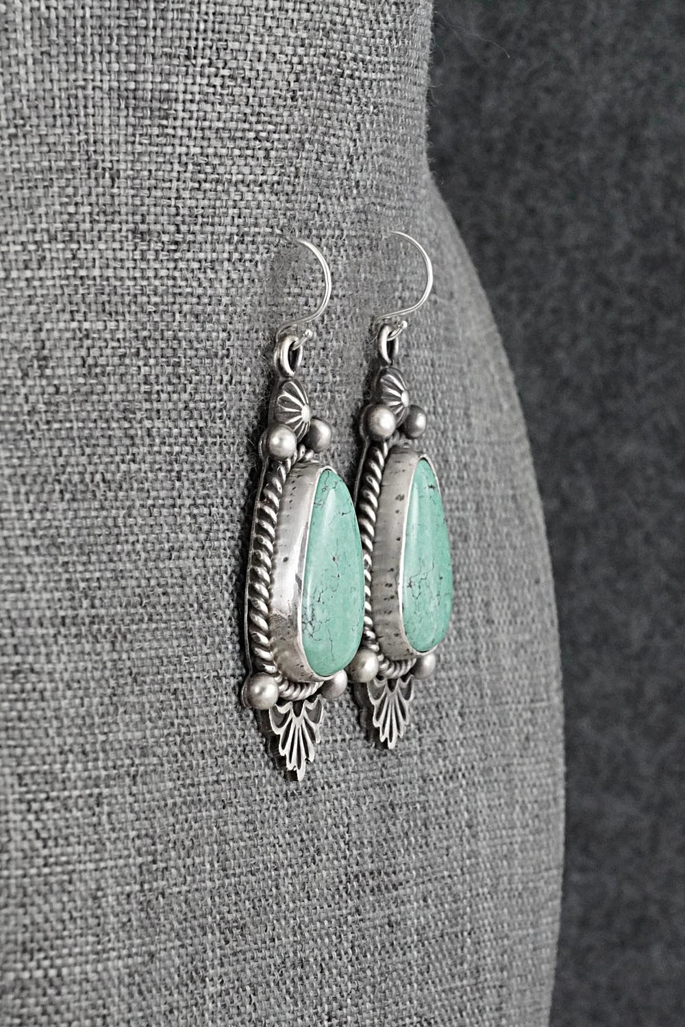Turquoise & Sterling Silver Earrings - Michael Calladitto