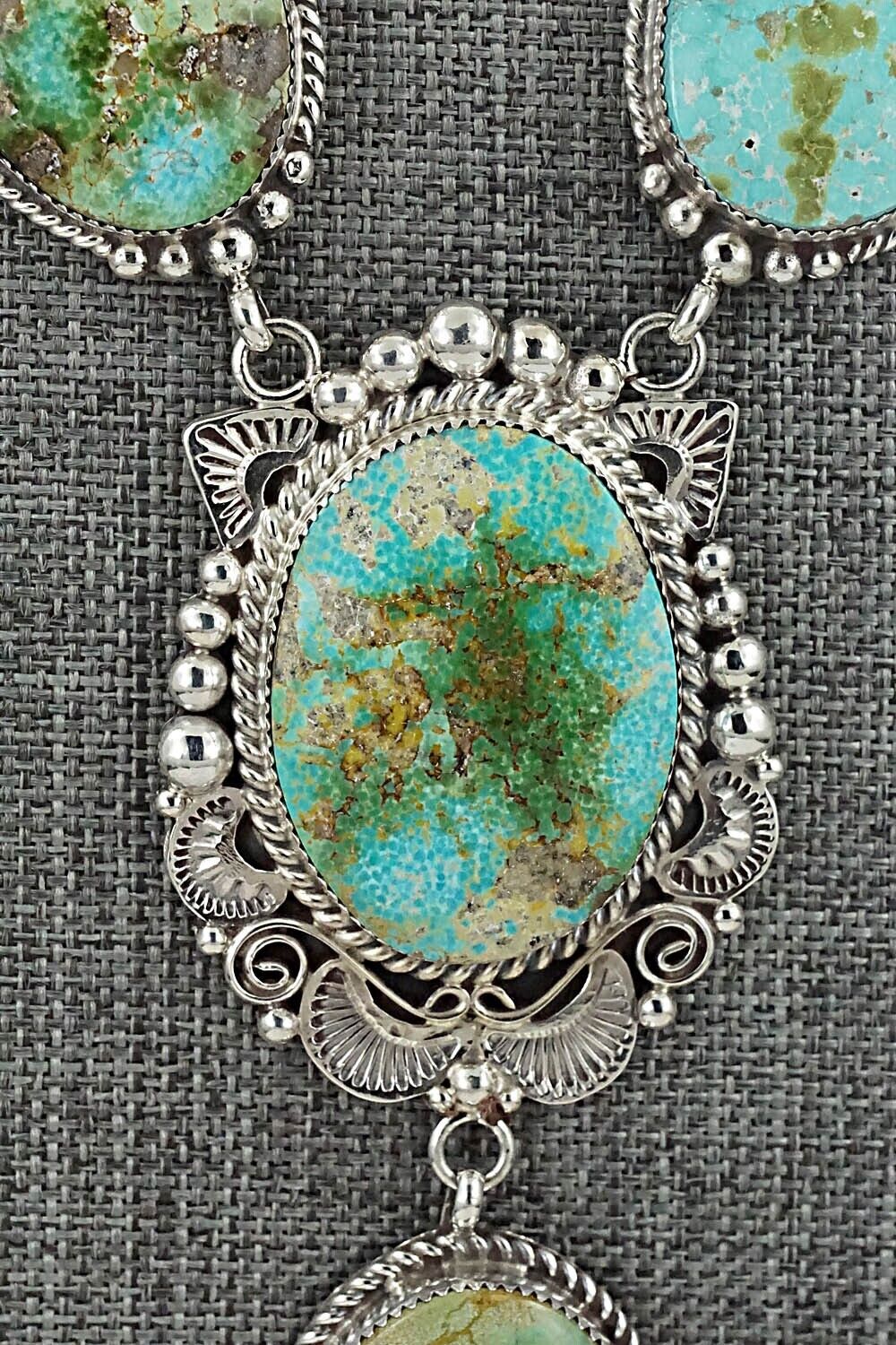 Turquoise and Sterling Silver Necklace - Anthony Brown