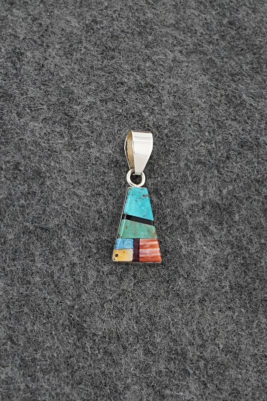 Multi Stone & Sterling Silver Pendant - Priscilla Smith