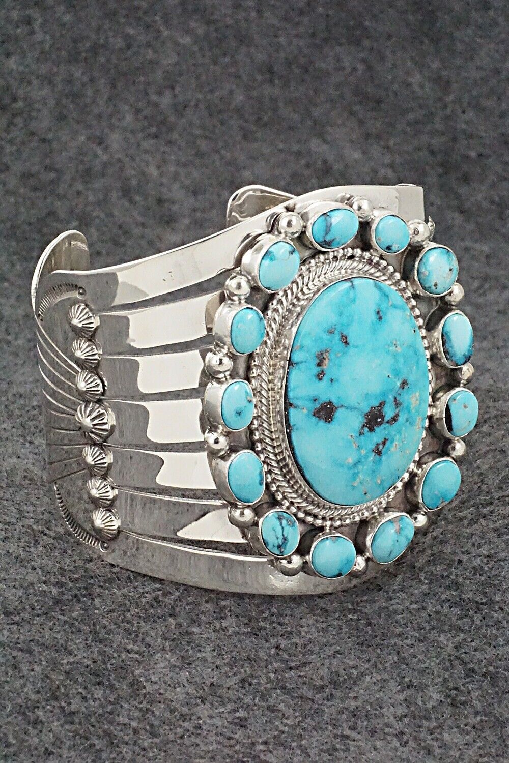 Turquoise and Sterling Silver Bracelet - Tom Lewis