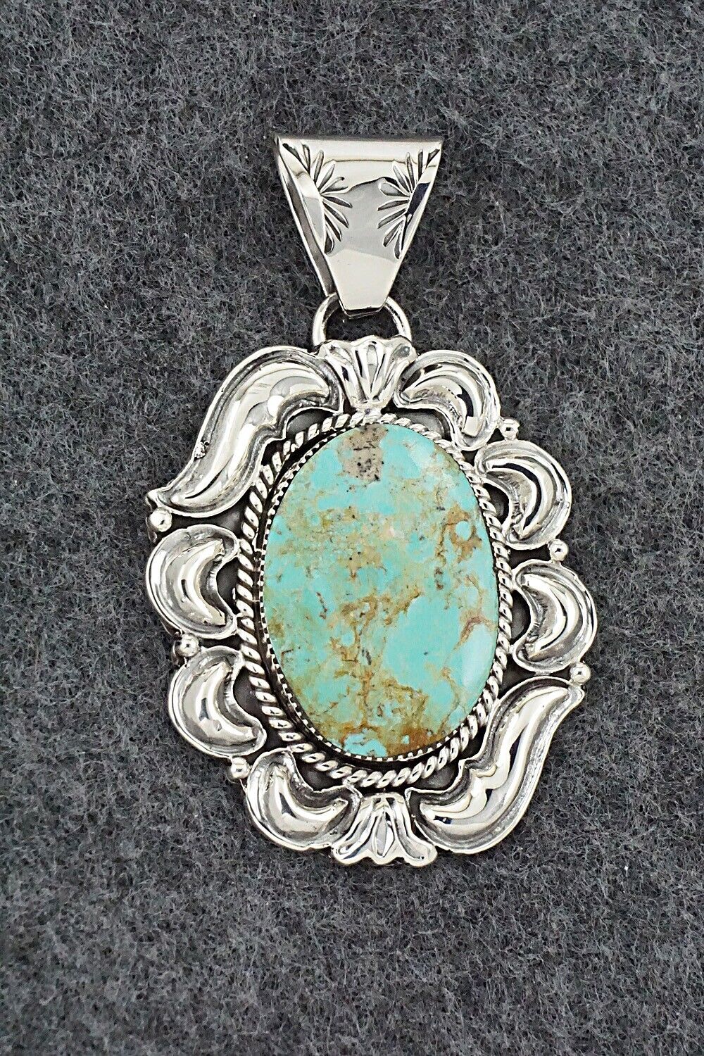 Turquoise & Sterling Silver Pendant - Harold Becenti