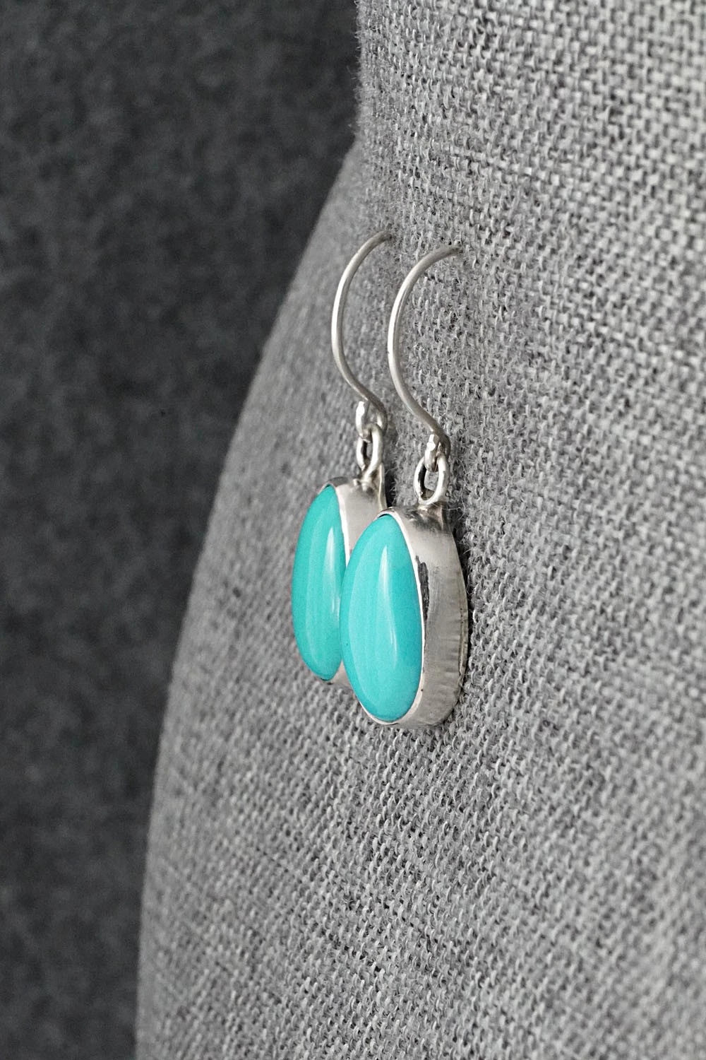 Turquoise & Sterling Silver Earrings - Rosemary Saunders