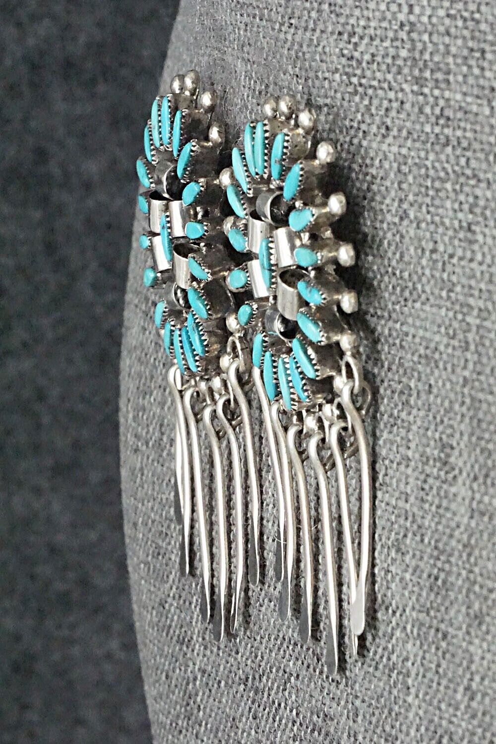 Turquoise & Sterling Silver Earrings - Amy Peynetsa