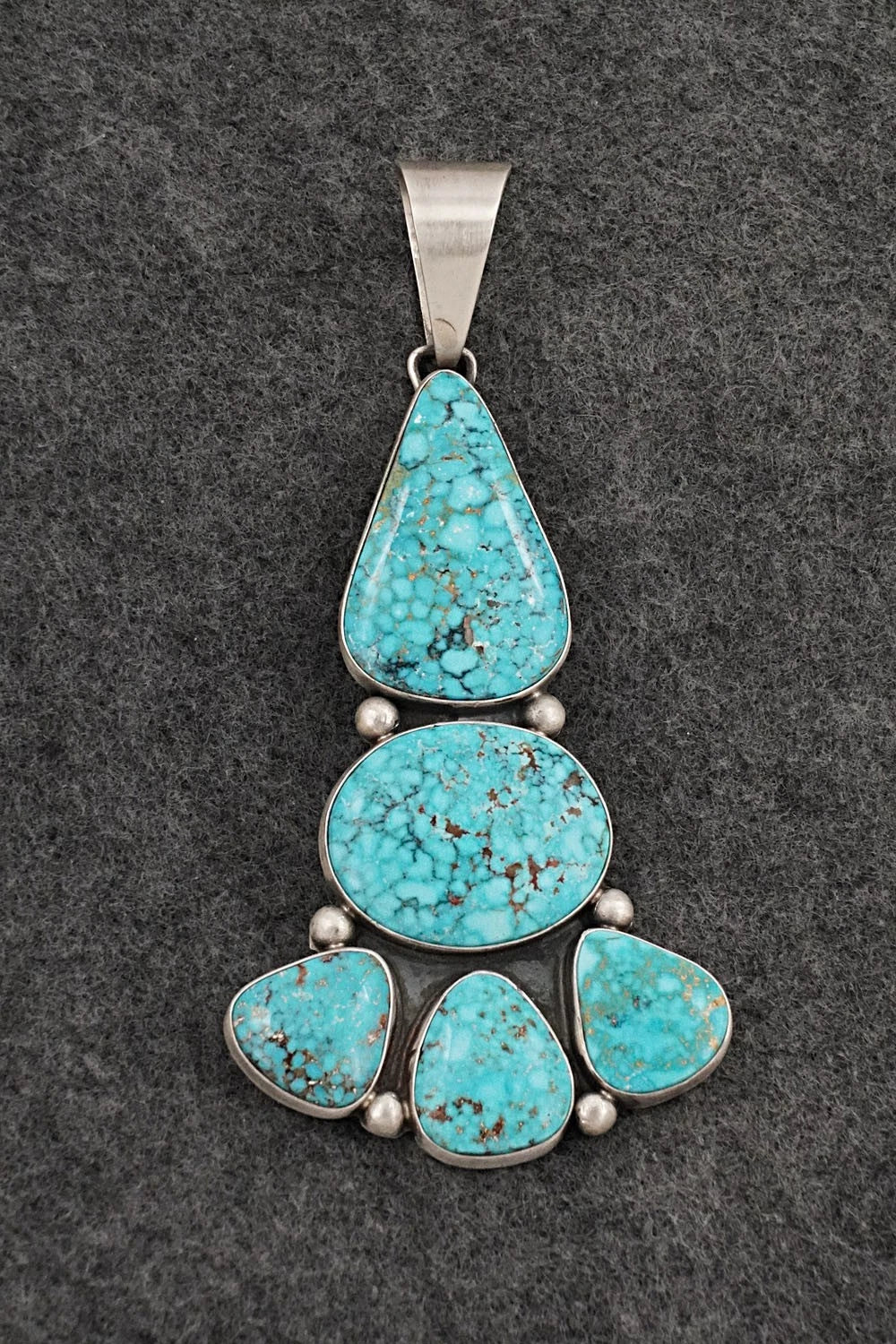 Turquoise & Sterling Silver Pendant - Darrin Livingston