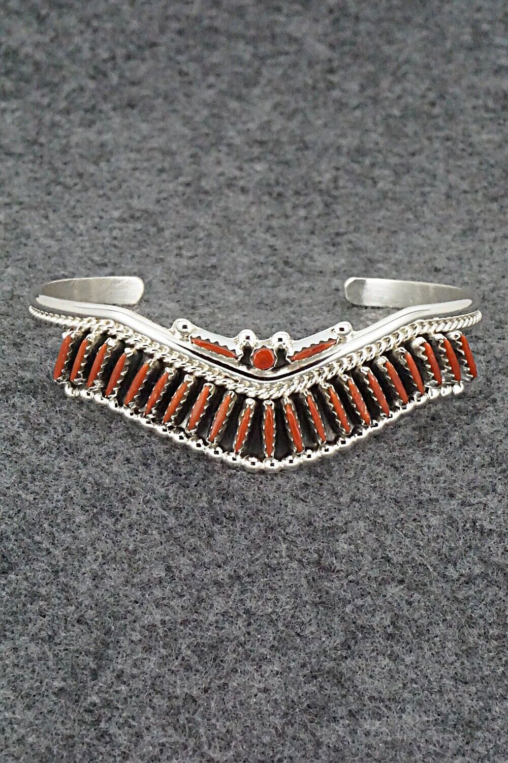Coral & Sterling Silver Bracelet - Roland Francisco