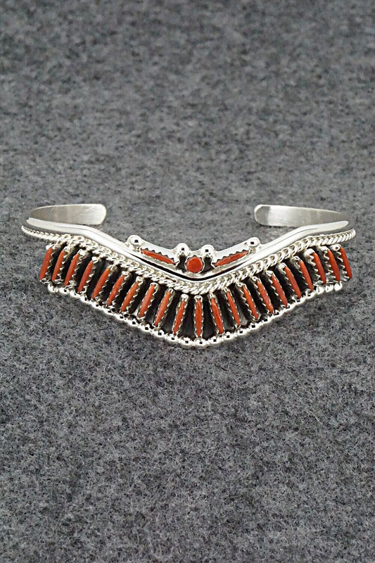 Coral & Sterling Silver Bracelet - Roland Francisco