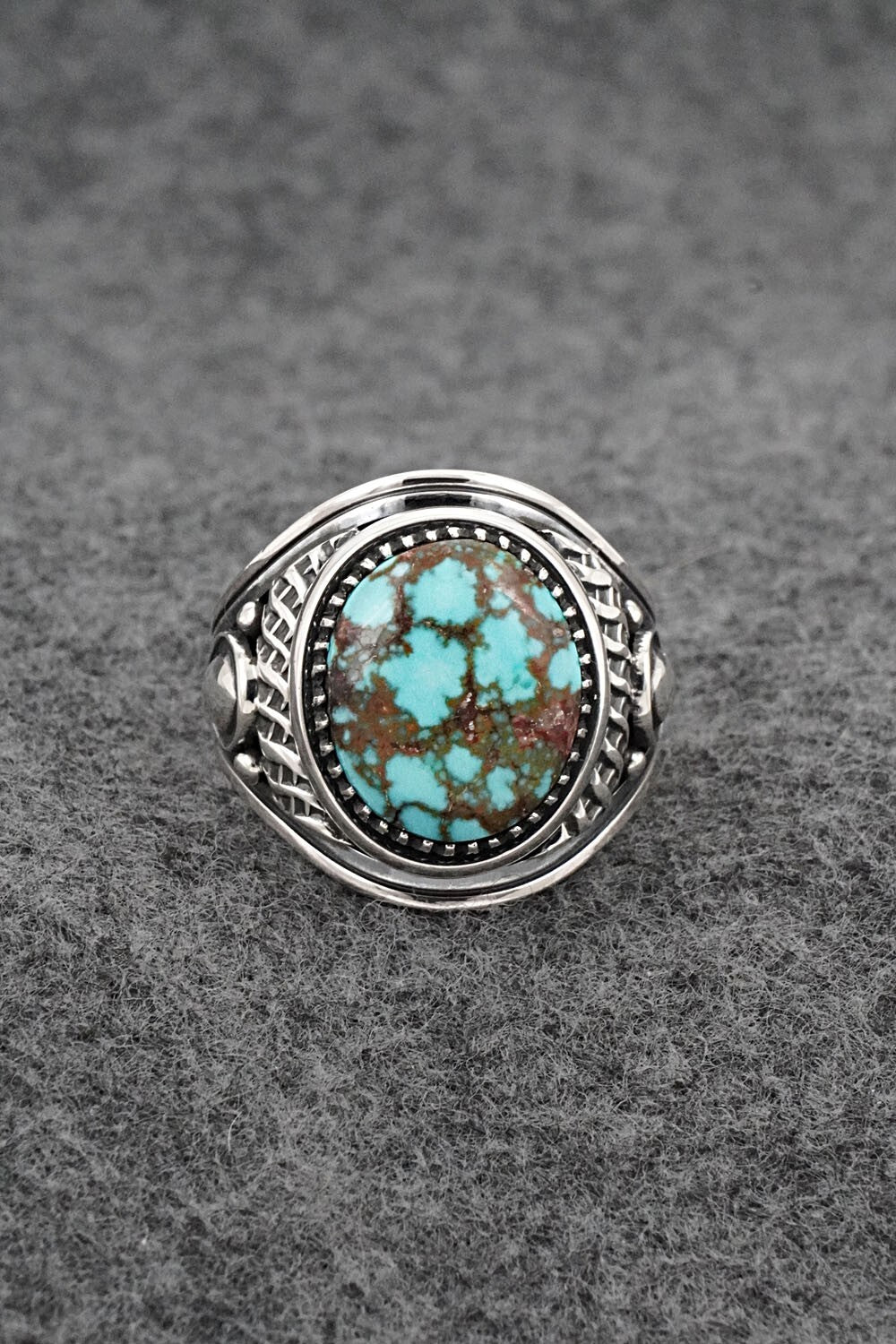 Turquoise & Sterling Silver Ring - Derrick Gordon - Size 12