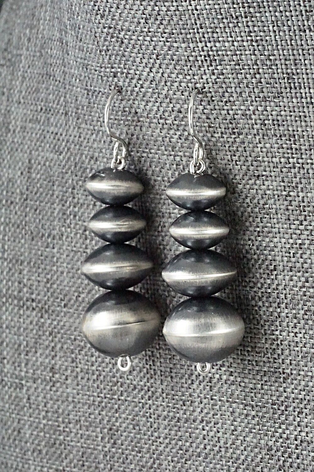 Sterling Silver Navajo Pearl Earrings - Tonisha Haley
