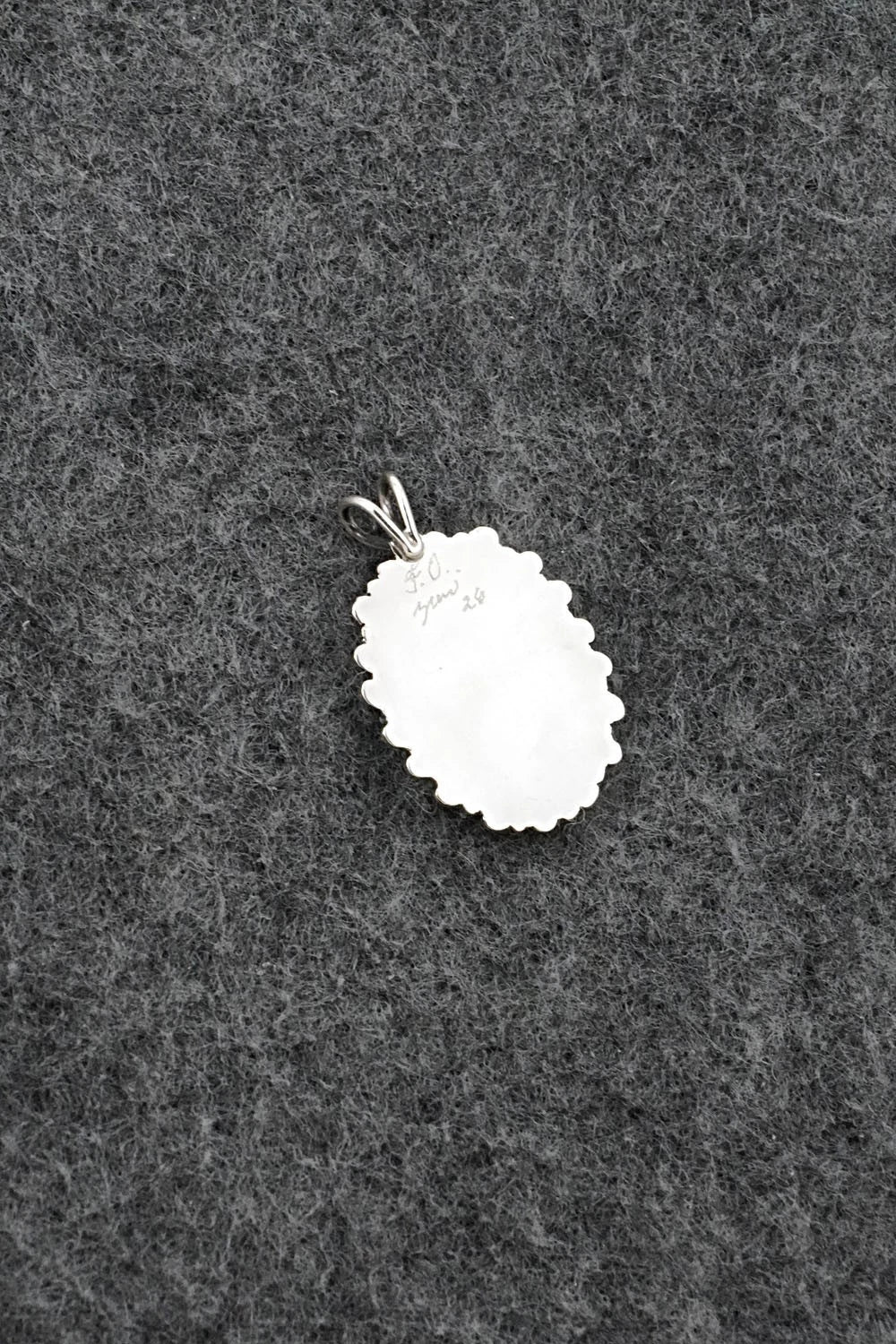 Turquoise & Sterling Silver Pendant - Fritzon Owaleon