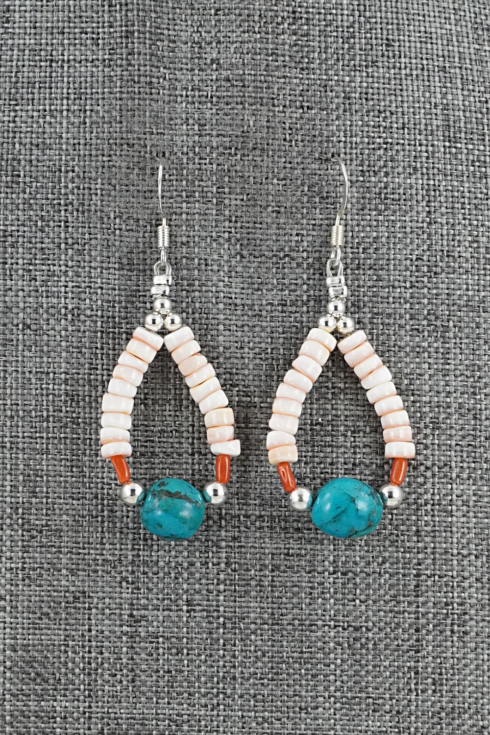 Spiny Oyster, Turquoise & Sterling Silver Necklace Set - Erika Brown