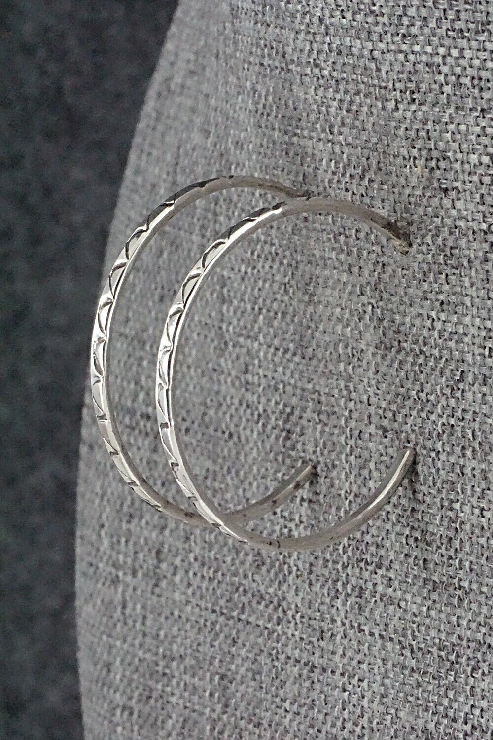 Sterling Silver Hoop Earrings - Elaine Tahe