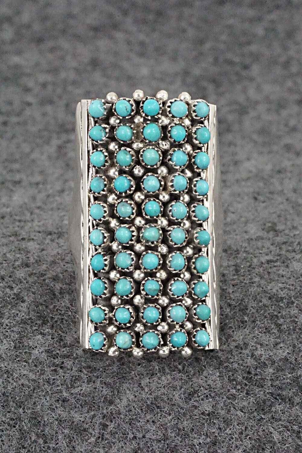 Turquoise & Sterling Silver Ring - Stephen Haloo - Size 9