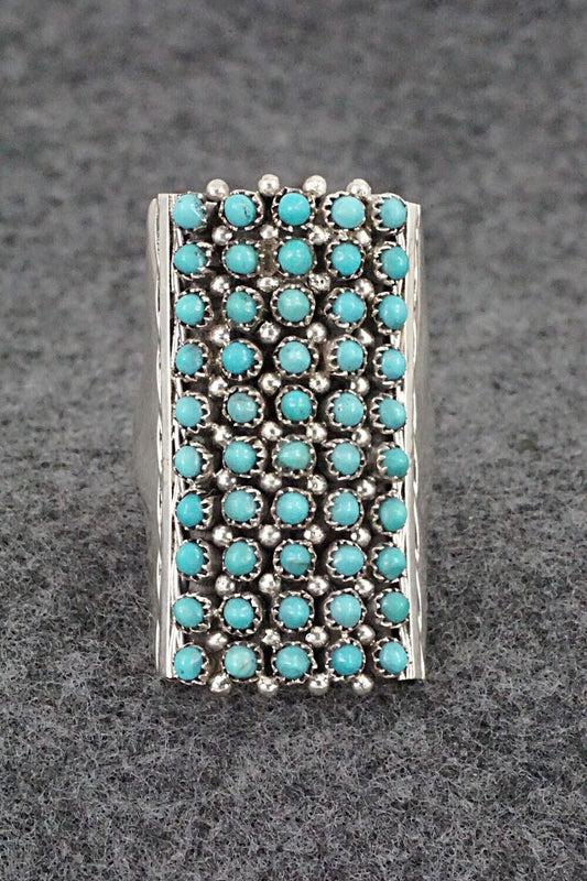 Turquoise & Sterling Silver Ring - Stephen Haloo - Size 9