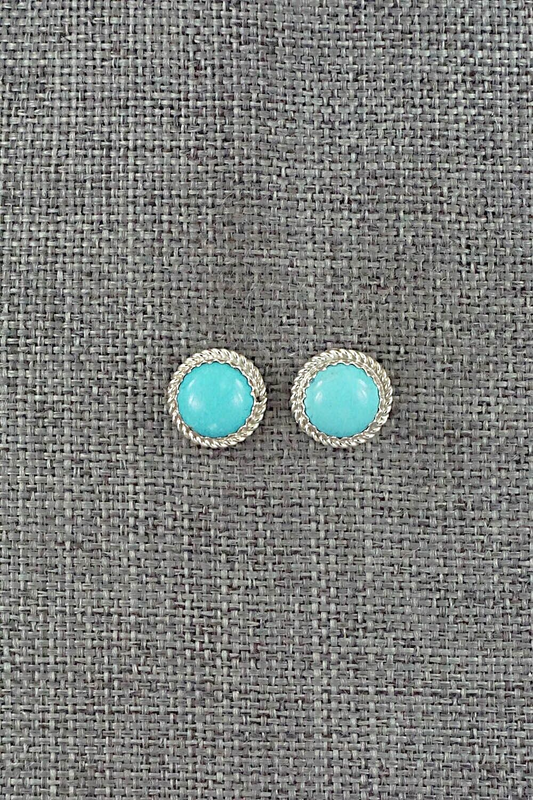 Turquoise & Sterling Silver Earrings - Sally Arviso