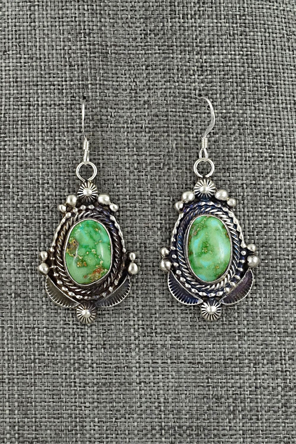 Turquoise & Sterling Silver Squash Blossom Set - Tom Lewis