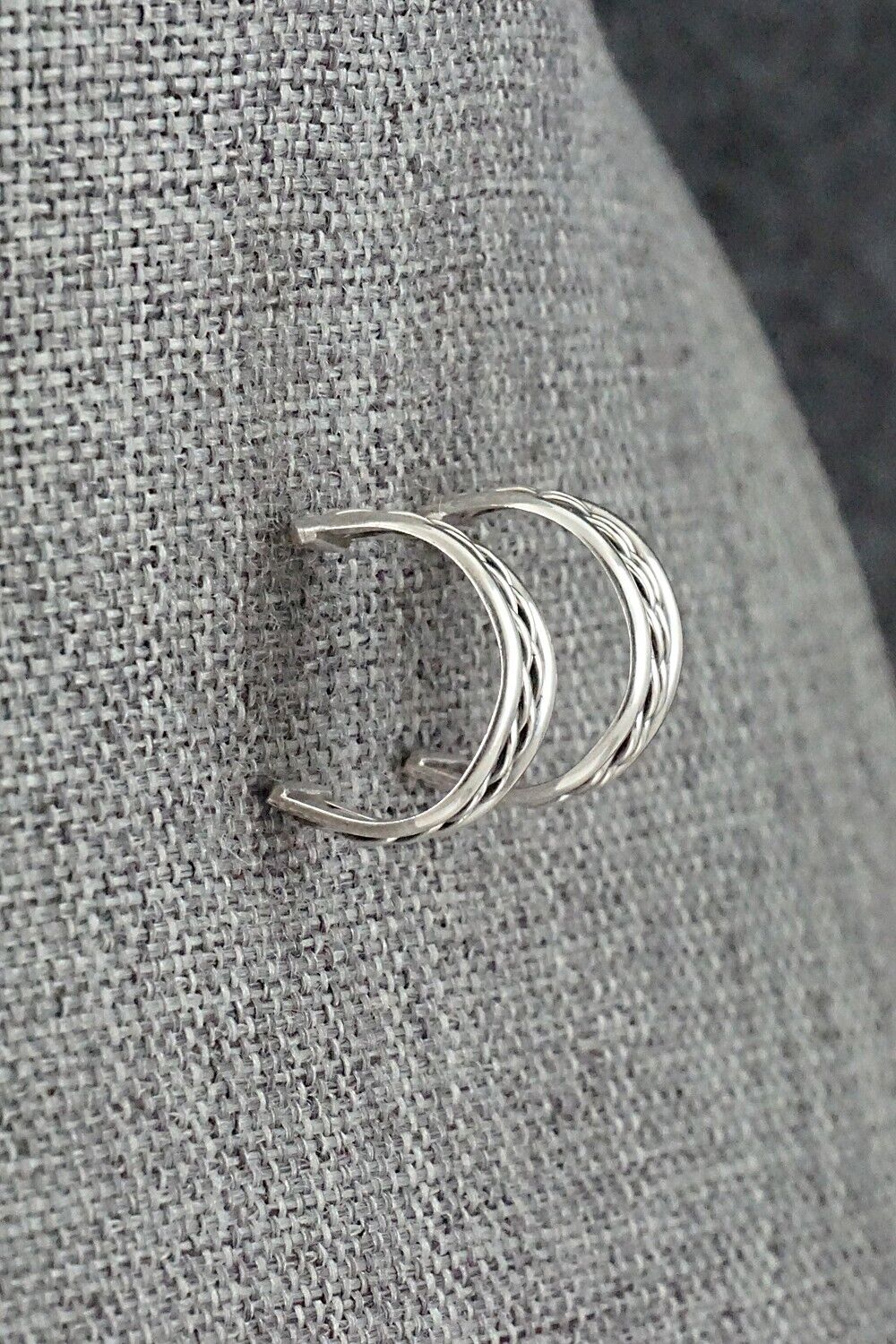 Sterling Silver Hoop Earrings - Caroline Tsosie