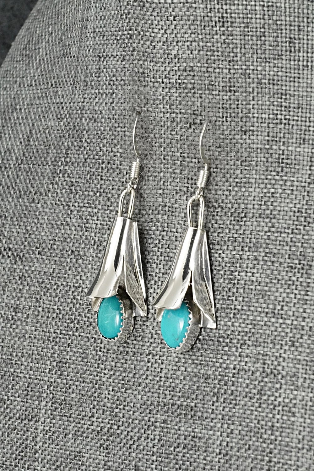 Turquoise & Sterling Silver Earrings - Louise Yazzie