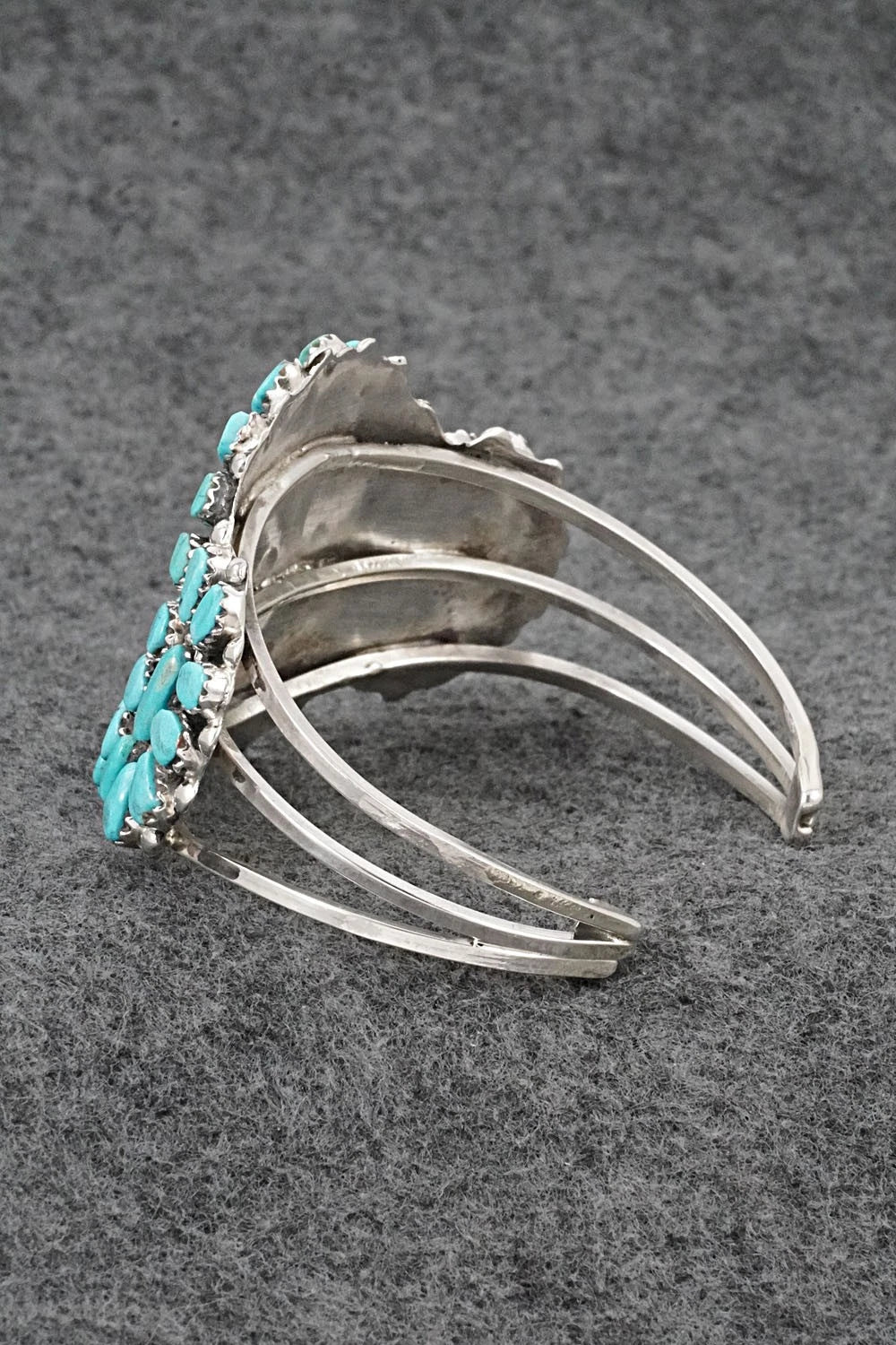 Turquoise & Sterling Silver Bracelet - Griffin & Vangie Tsabetsaye