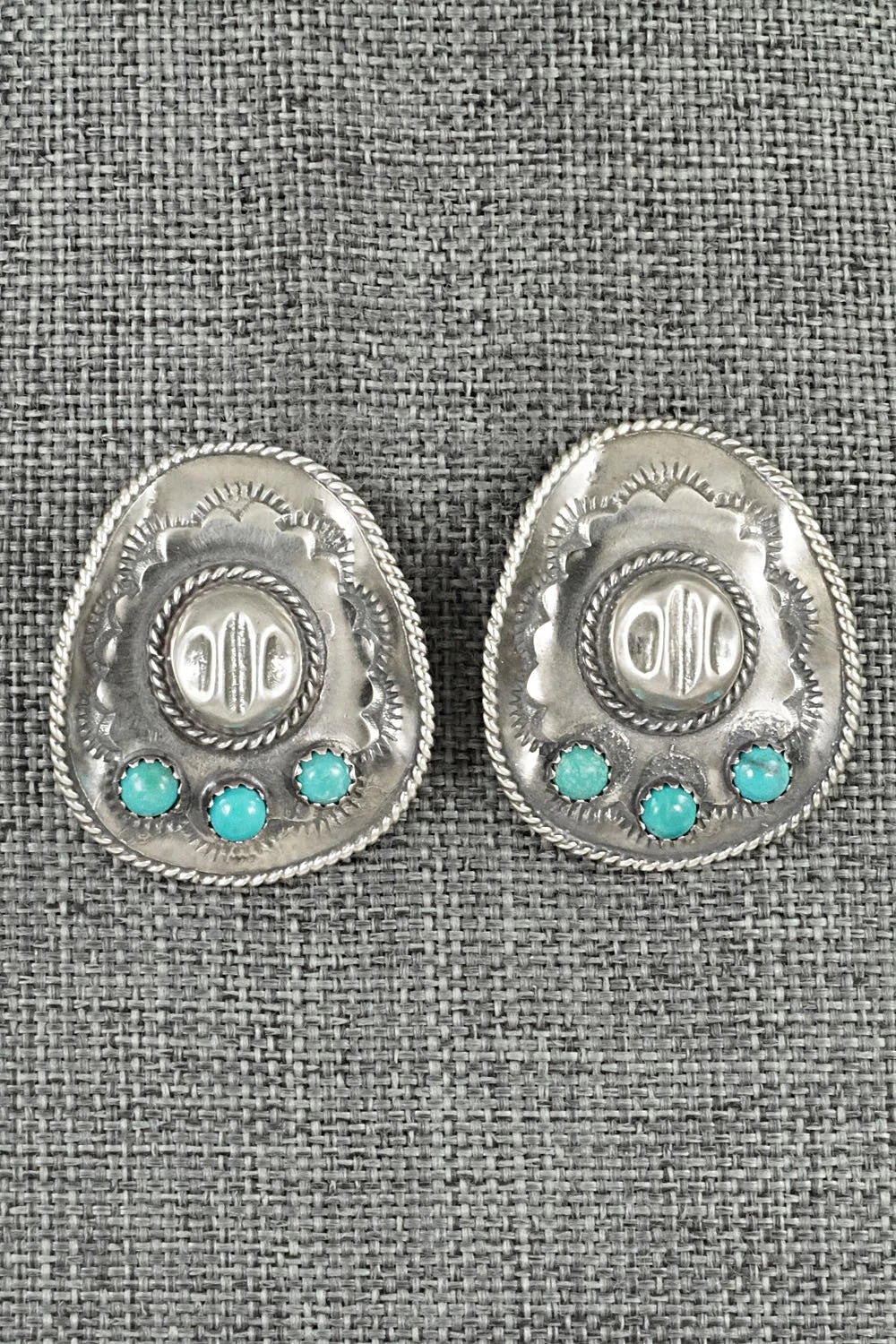 Turquoise & Sterling Silver Earrings - Bobby Platero