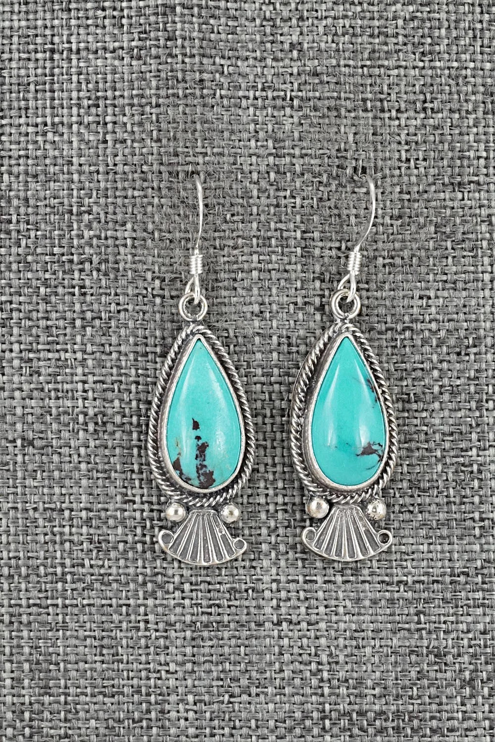 Turquoise & Sterling Silver Earrings - Verley Betone