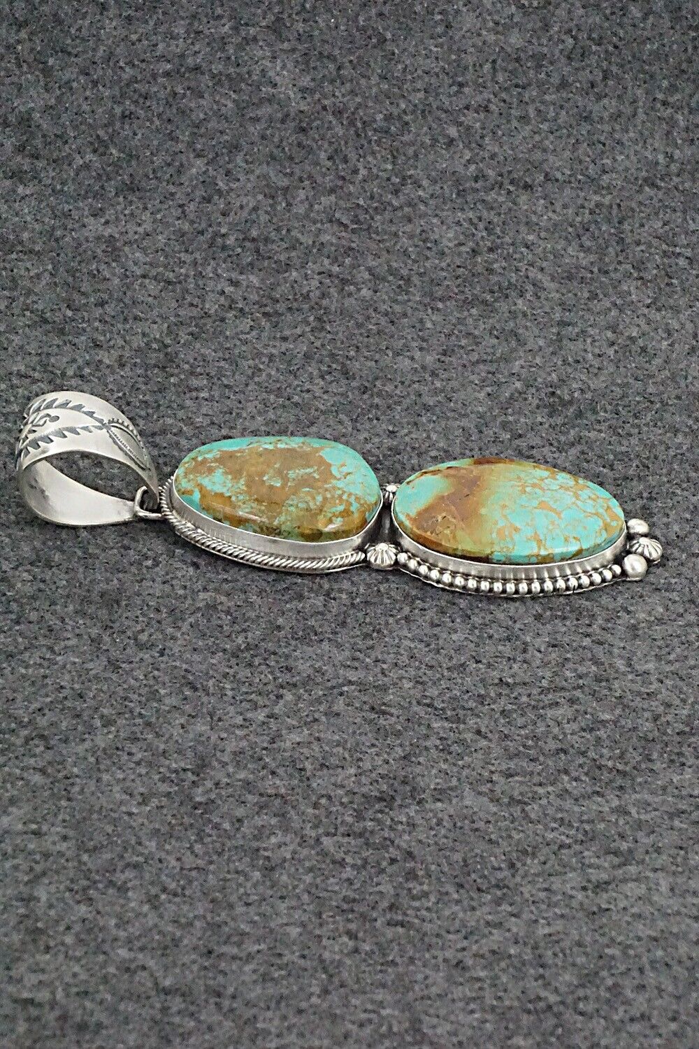 Turquoise & Sterling Silver Pendant - Darrin Livingston