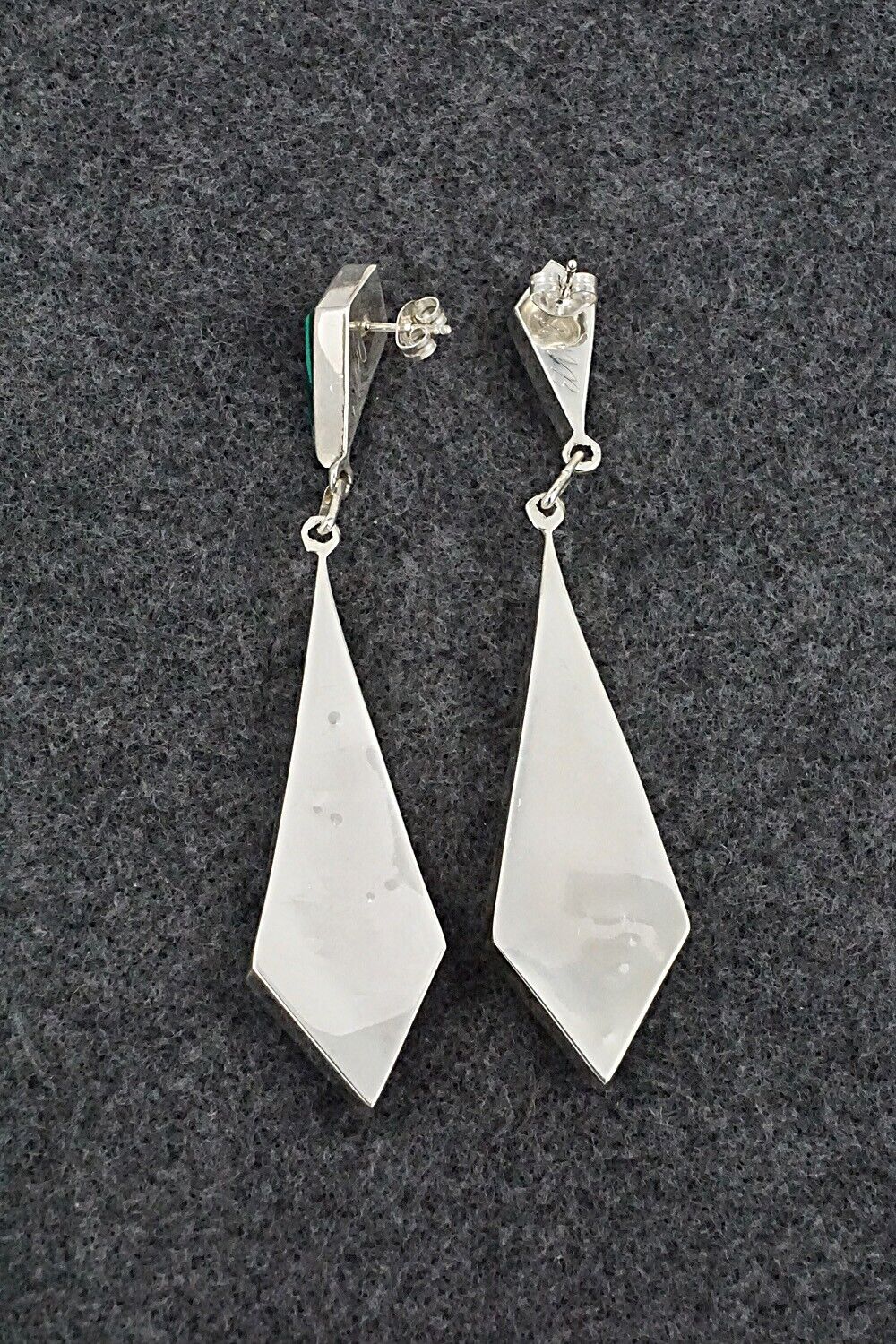Malachite & Sterling Silver Earrings - Bryant Othole
