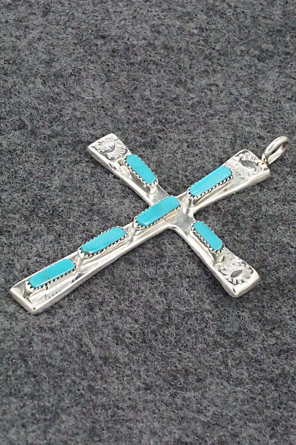 Turquoise & Sterling Silver Pendant - Verona Quam