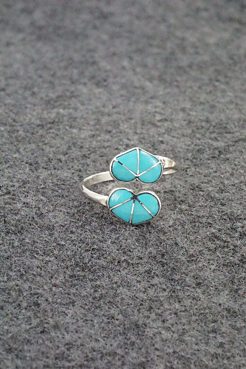 Turquoise & Sterling Silver Ring - Gina Dosedo - Size 7 Adj.