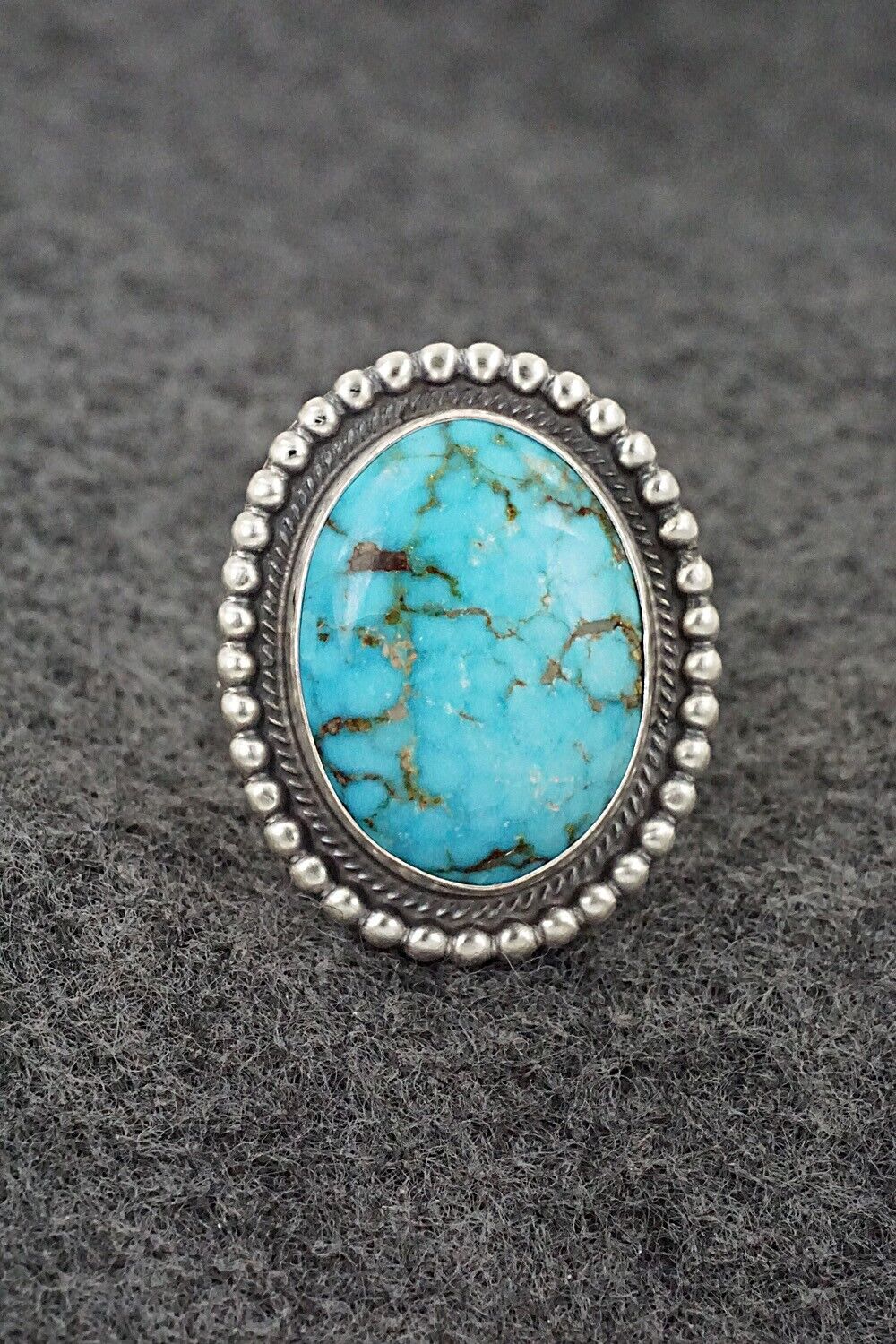 Turquoise & Sterling Silver Ring - Marita Benally - Size 8