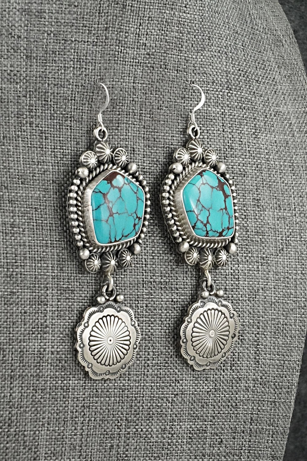 Turquoise & Sterling Silver Earrings - Michael Calladitto