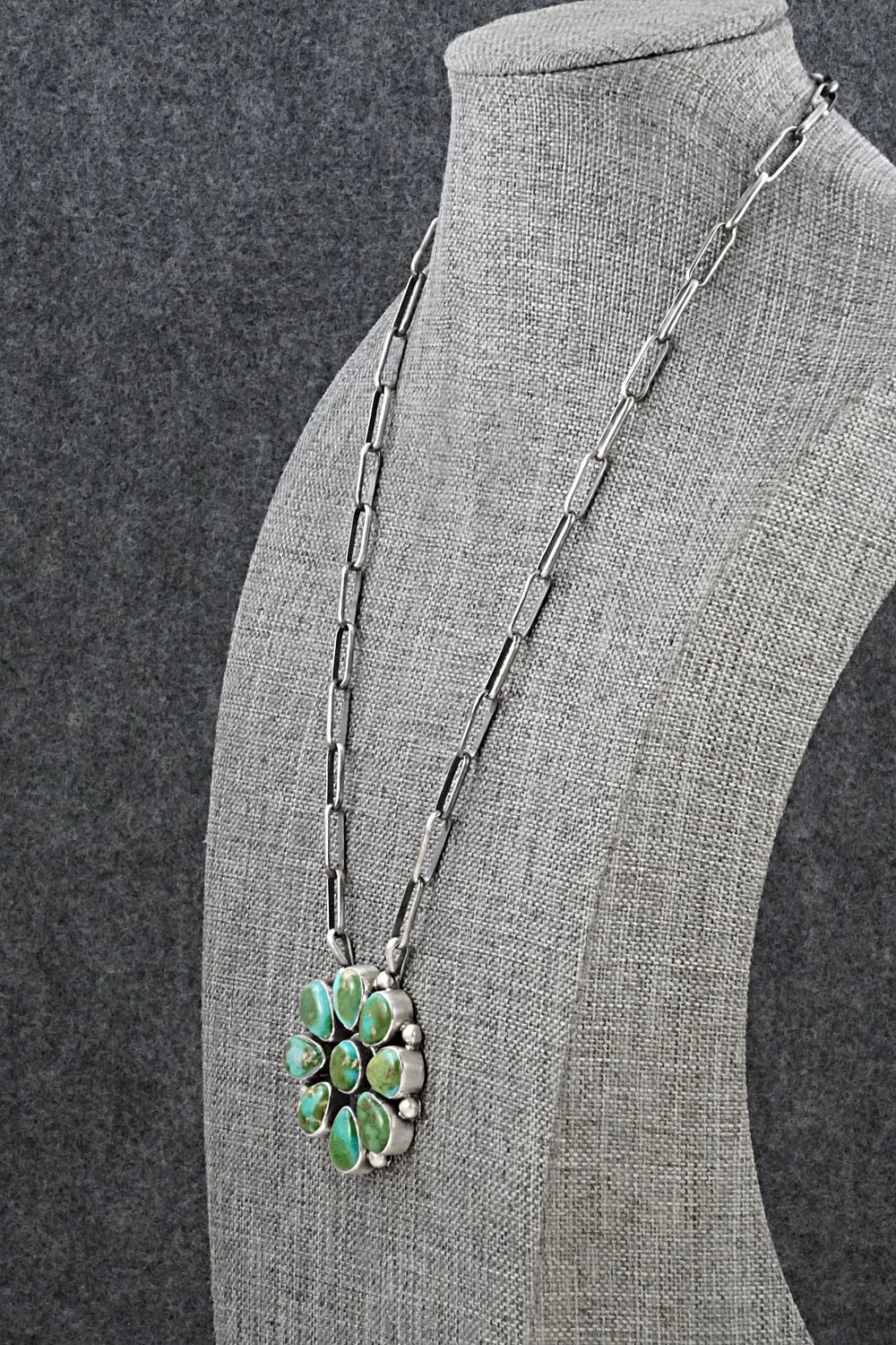 Turquoise & Sterling Silver Necklace - Bobby Johnson