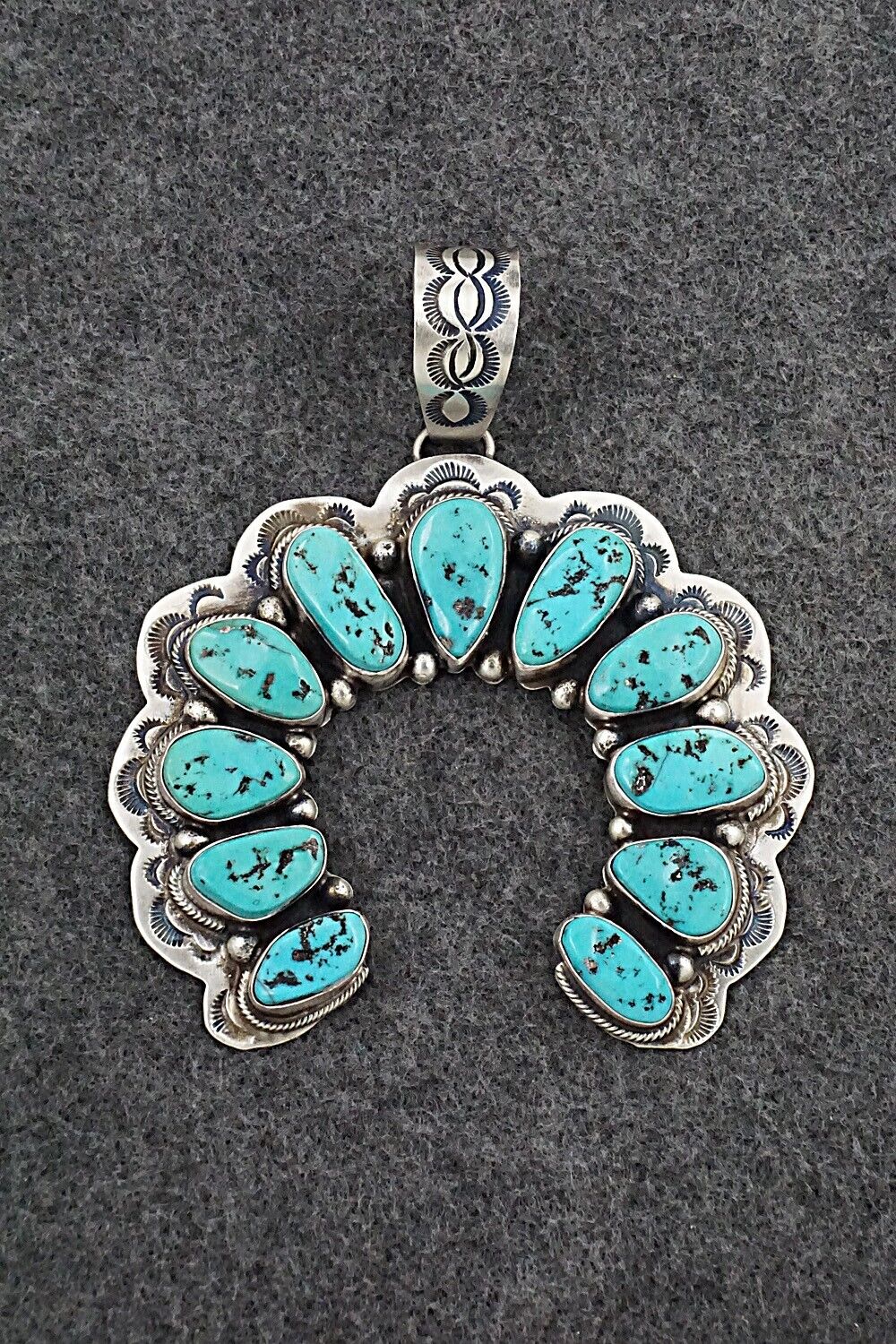 Turquoise & Sterling Silver Pendant - Bob Becenti