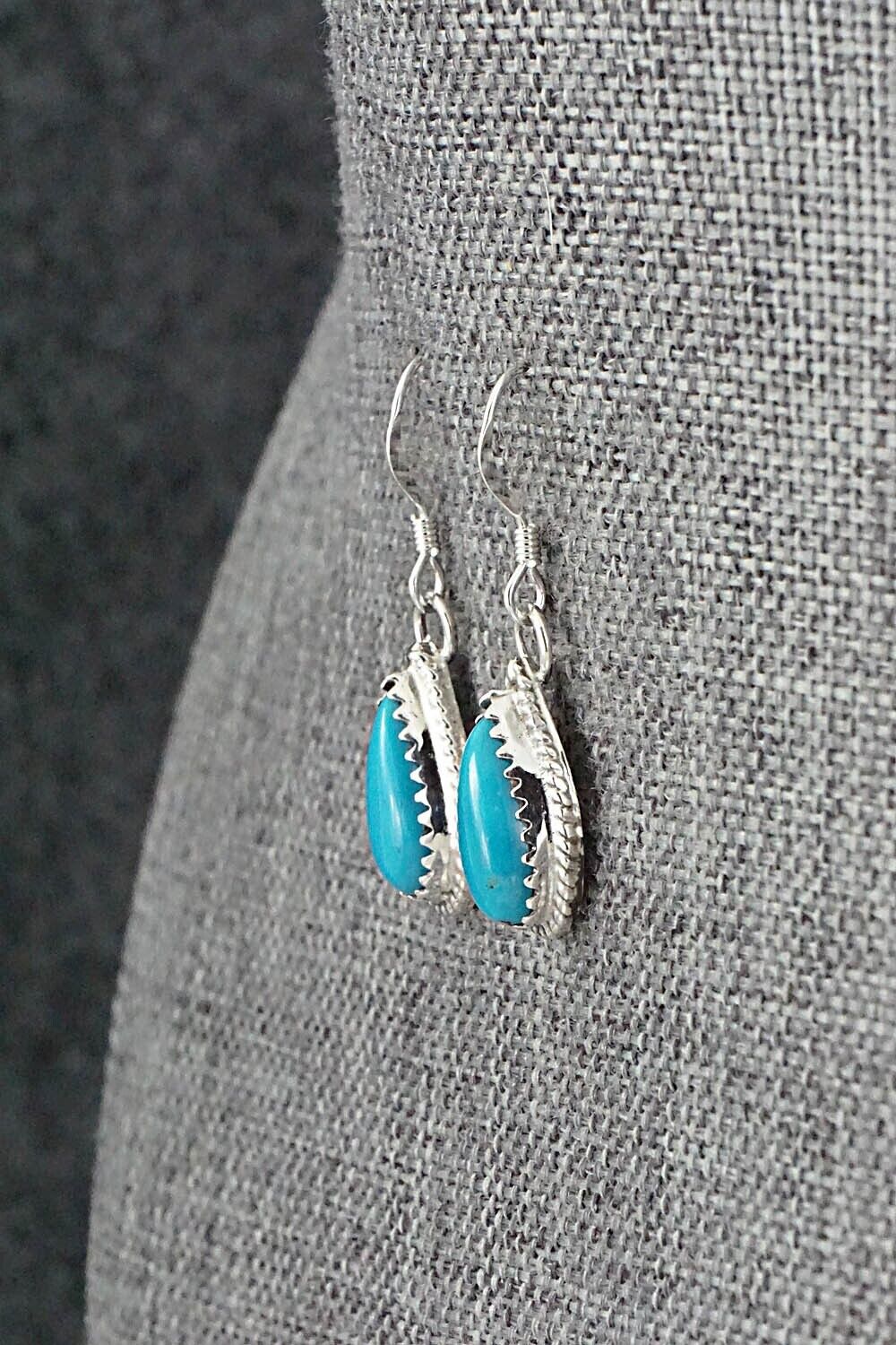 Turquoise & Sterling Silver Earrings - Angeline Platero