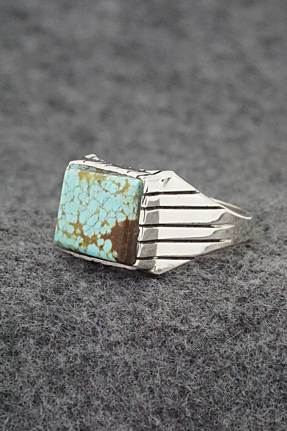 Turquoise & Sterling Silver Ring - Trevor Jack - Size 12