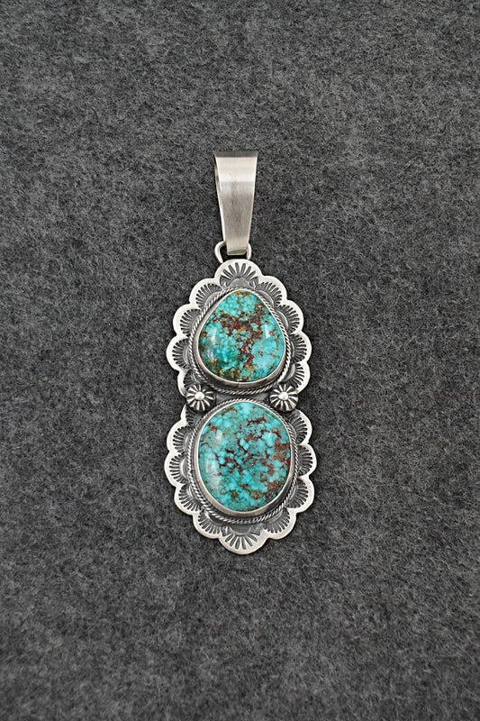 Turquoise & Sterling Silver Pendant - Darrin Livingston