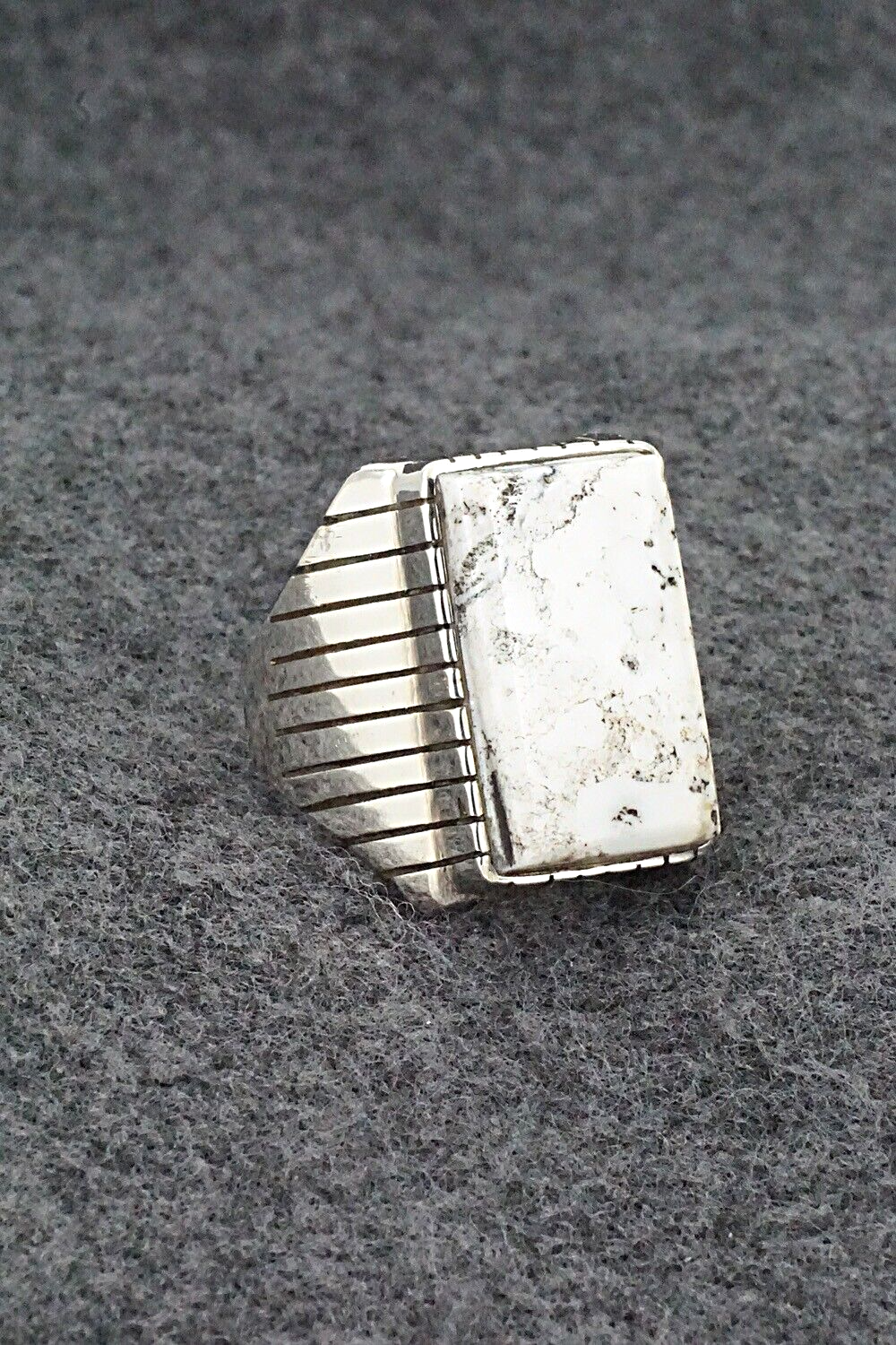 White Buffalo & Sterling Silver Ring - Trevor Jack - Size 9.5