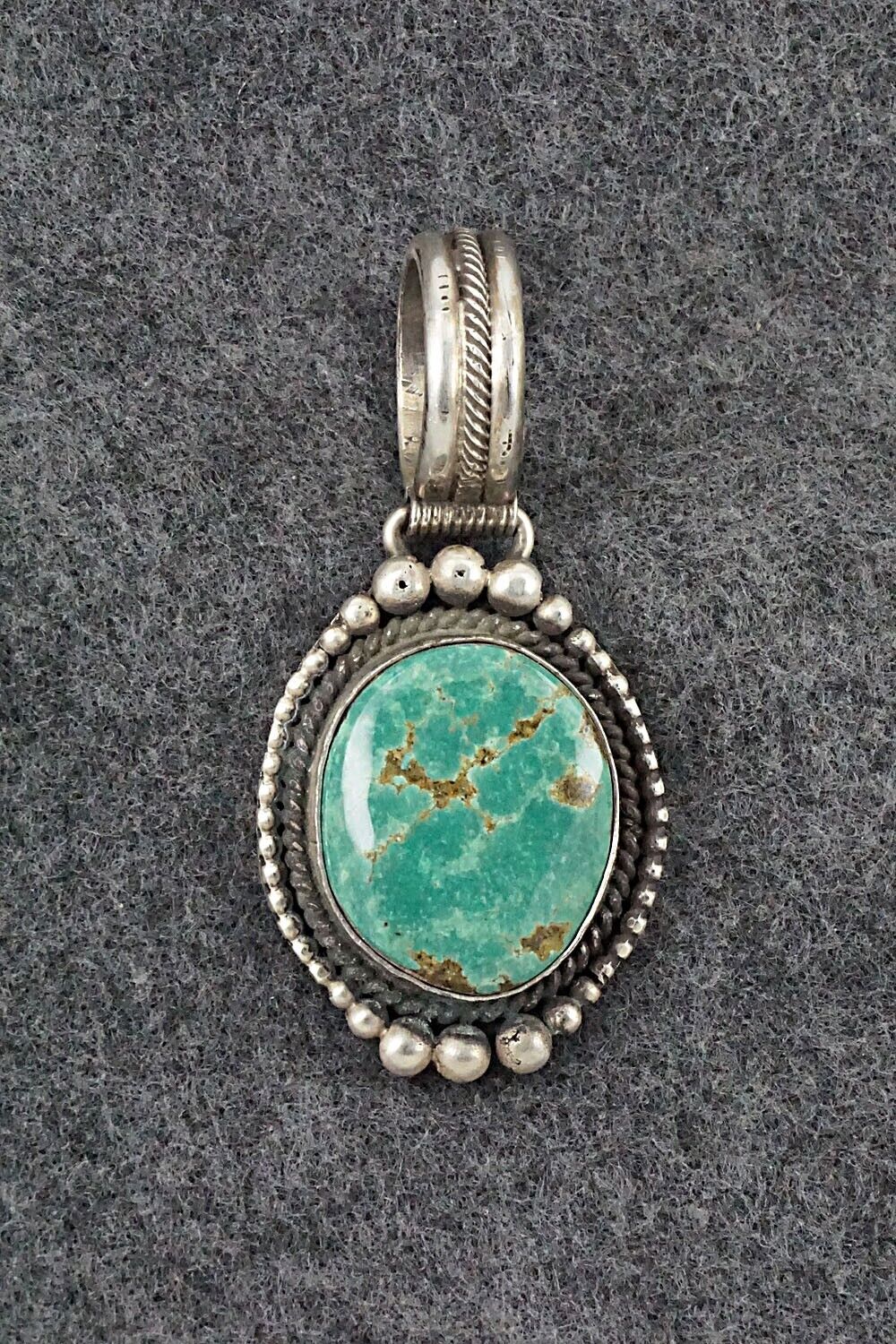 Turquoise & Sterling Silver Pendant - Rosita Calladitto