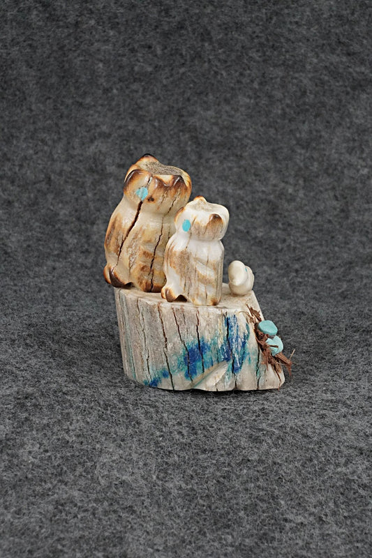 Owls Zuni Fetish Carving - Marvelita Phillips