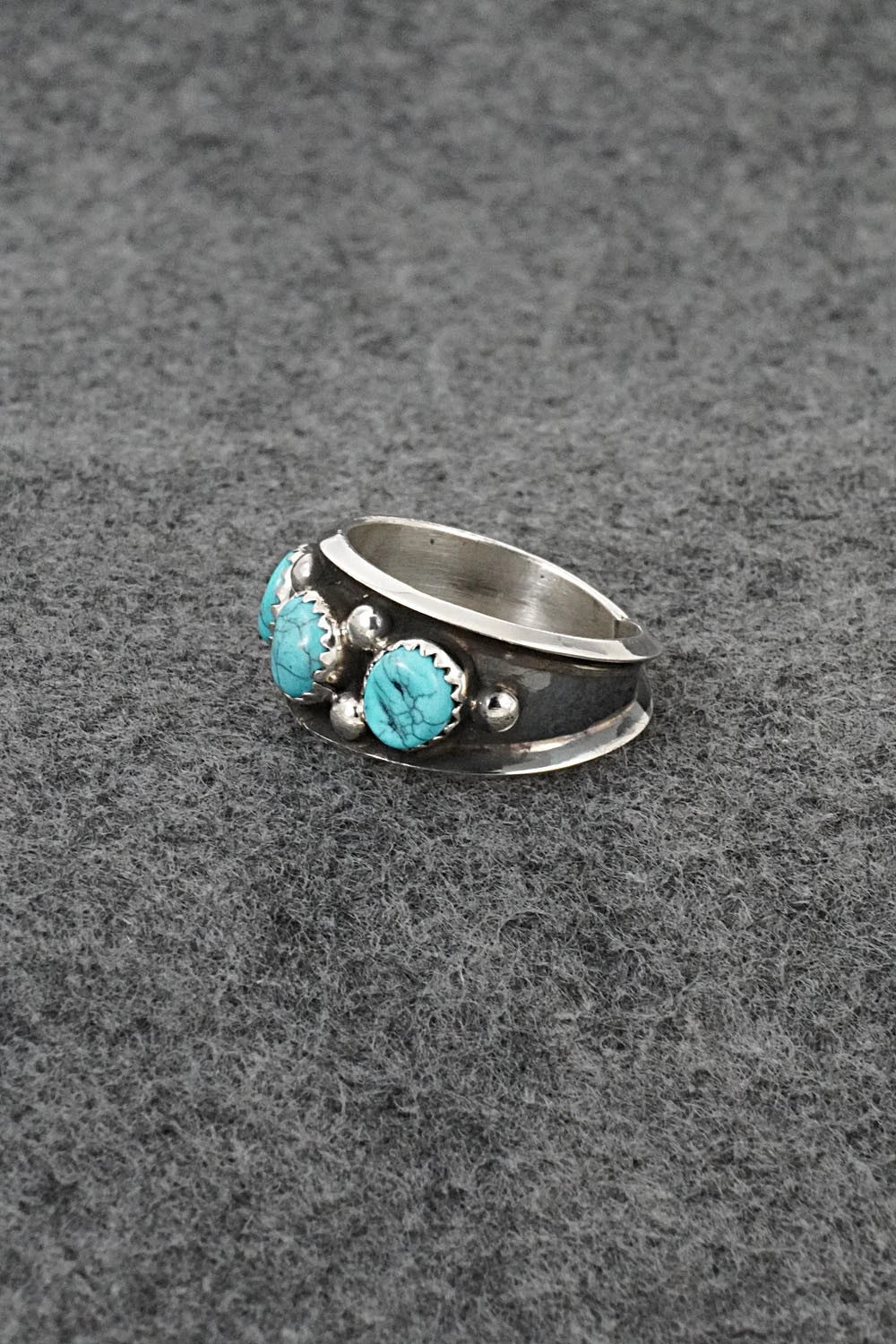 Turquoise & Sterling Silver Ring - Paul Largo - Size 9.5